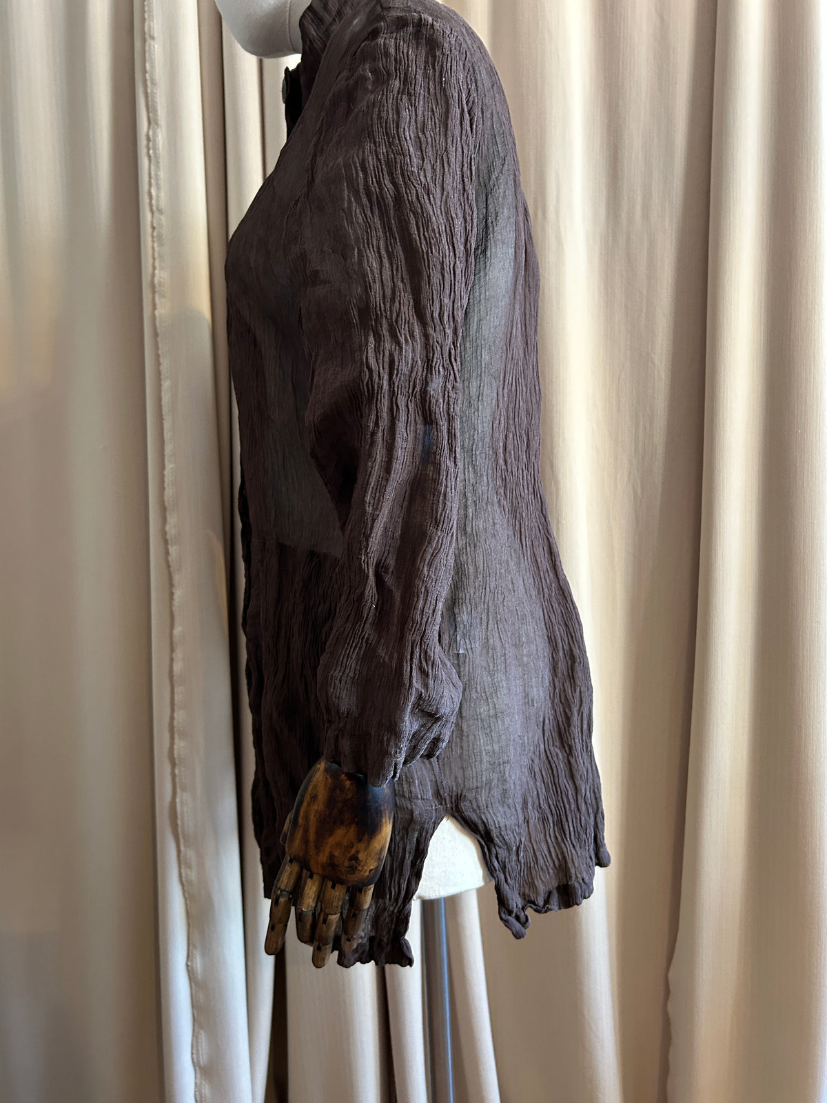 Brown Crinkle Shirt