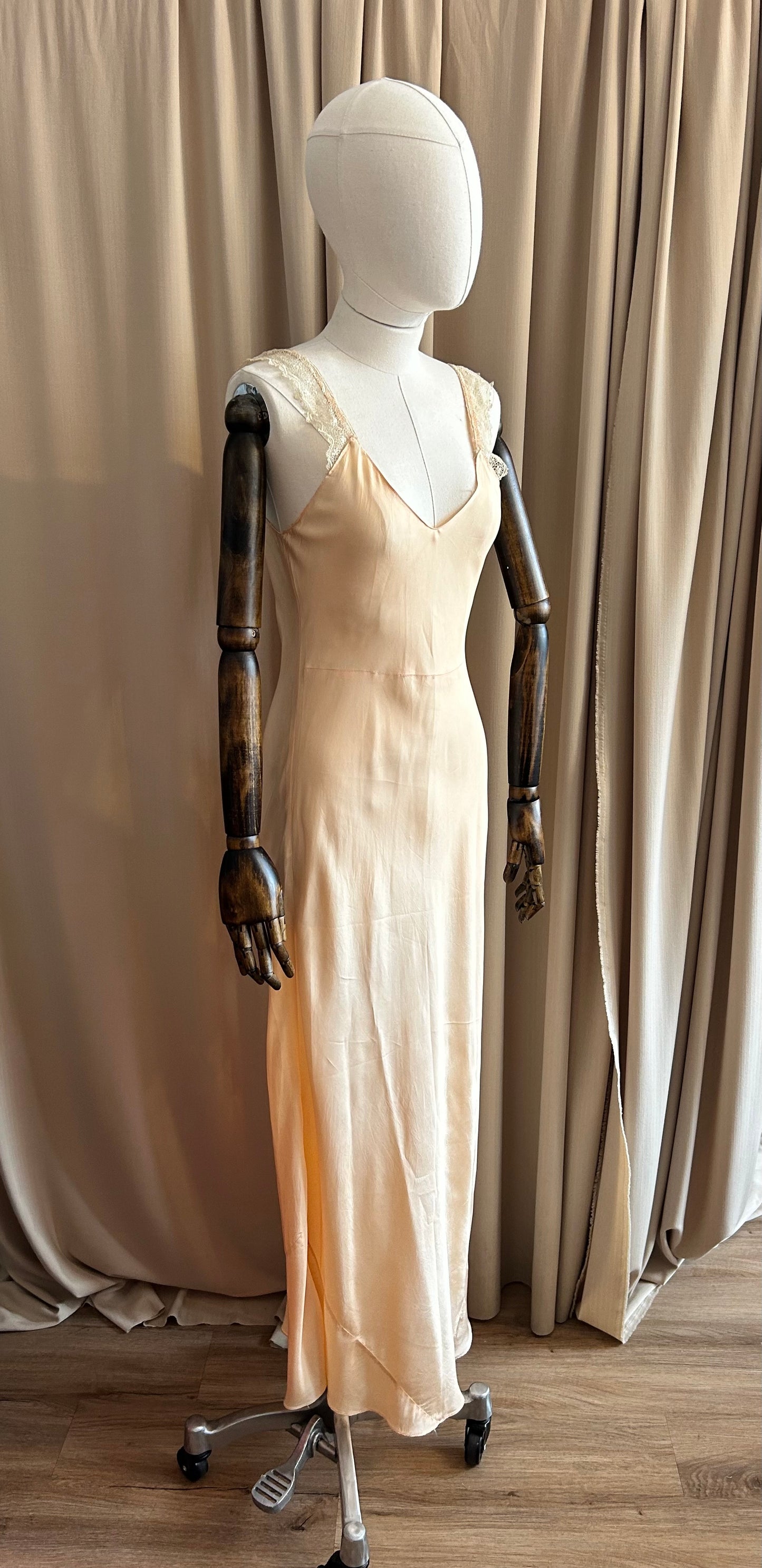 30s Satin Bias Cut Slip