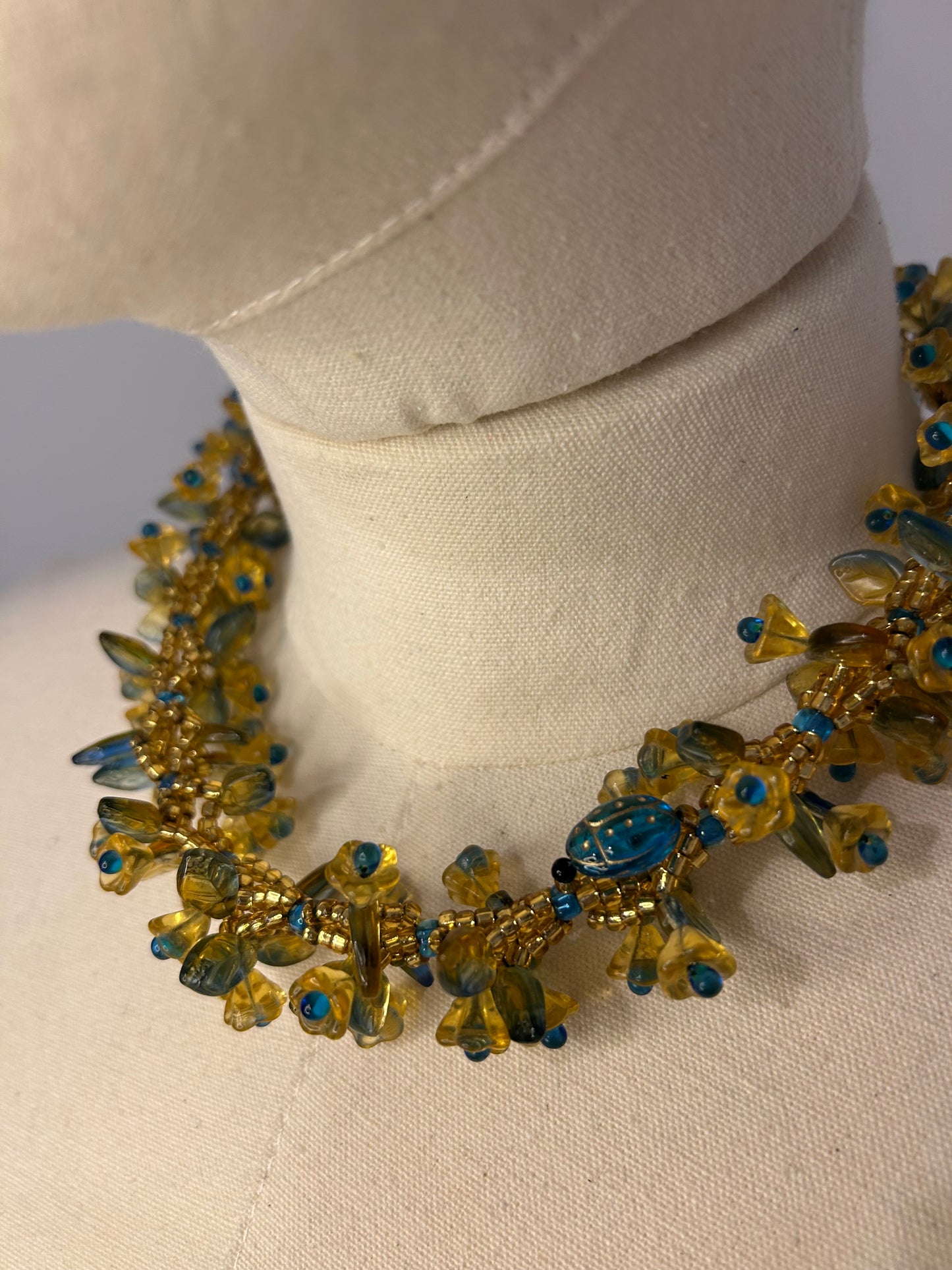 Yellow Beaded Necklace