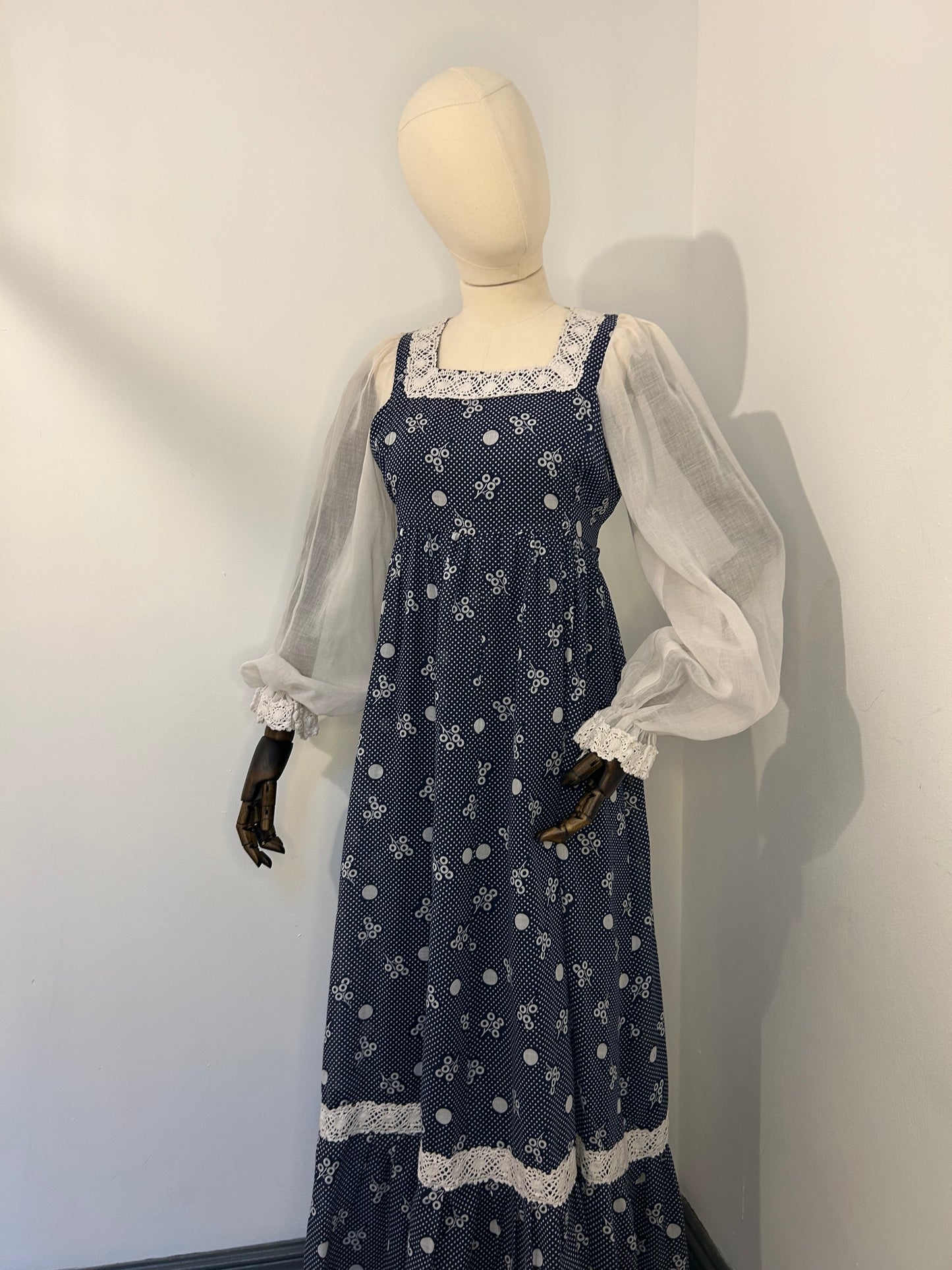 Blue Printed Prairie dress