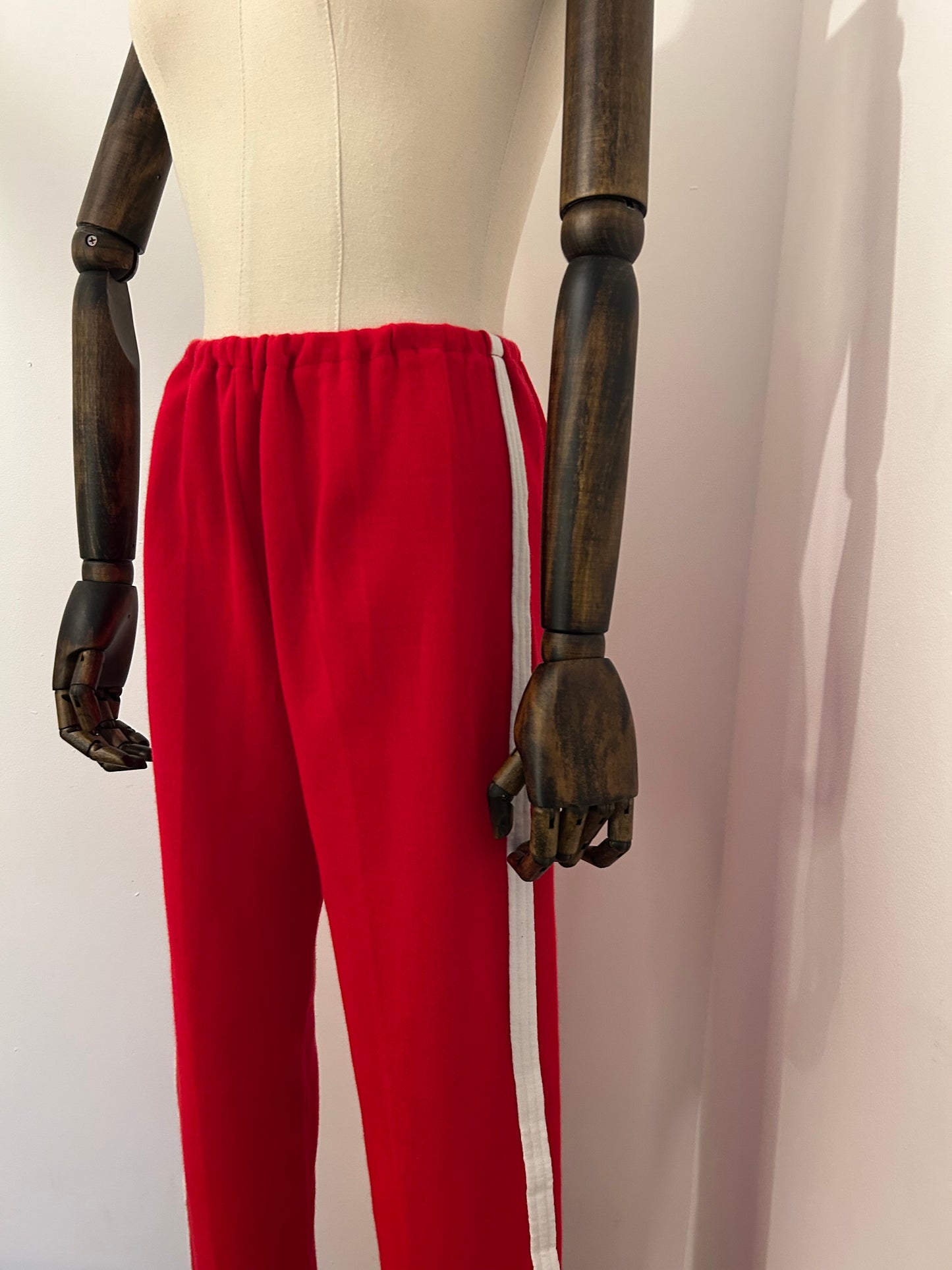 Red and White Tracksuit Bottoms