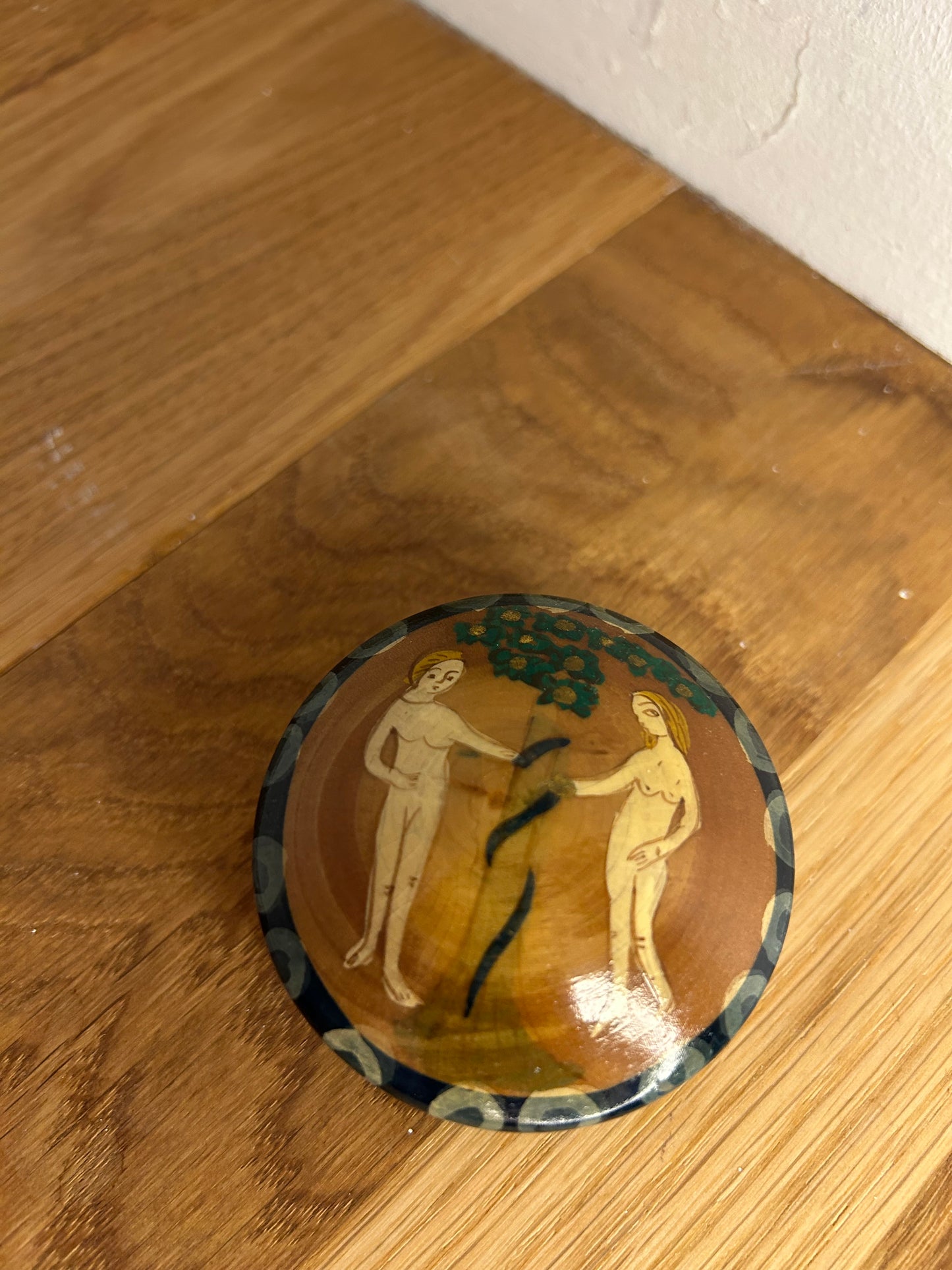 Adam And Eve Wooden Pot