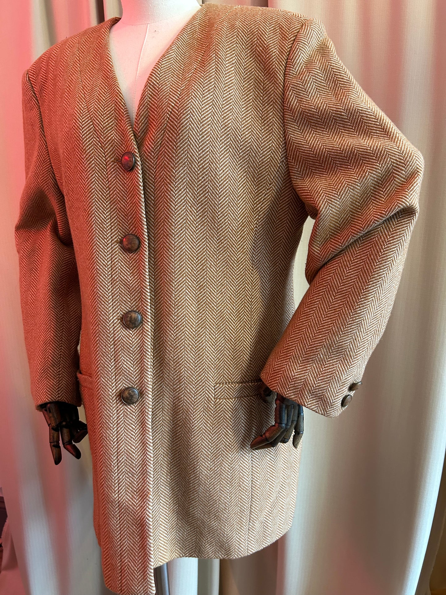 Relaxed Collarless Blazer