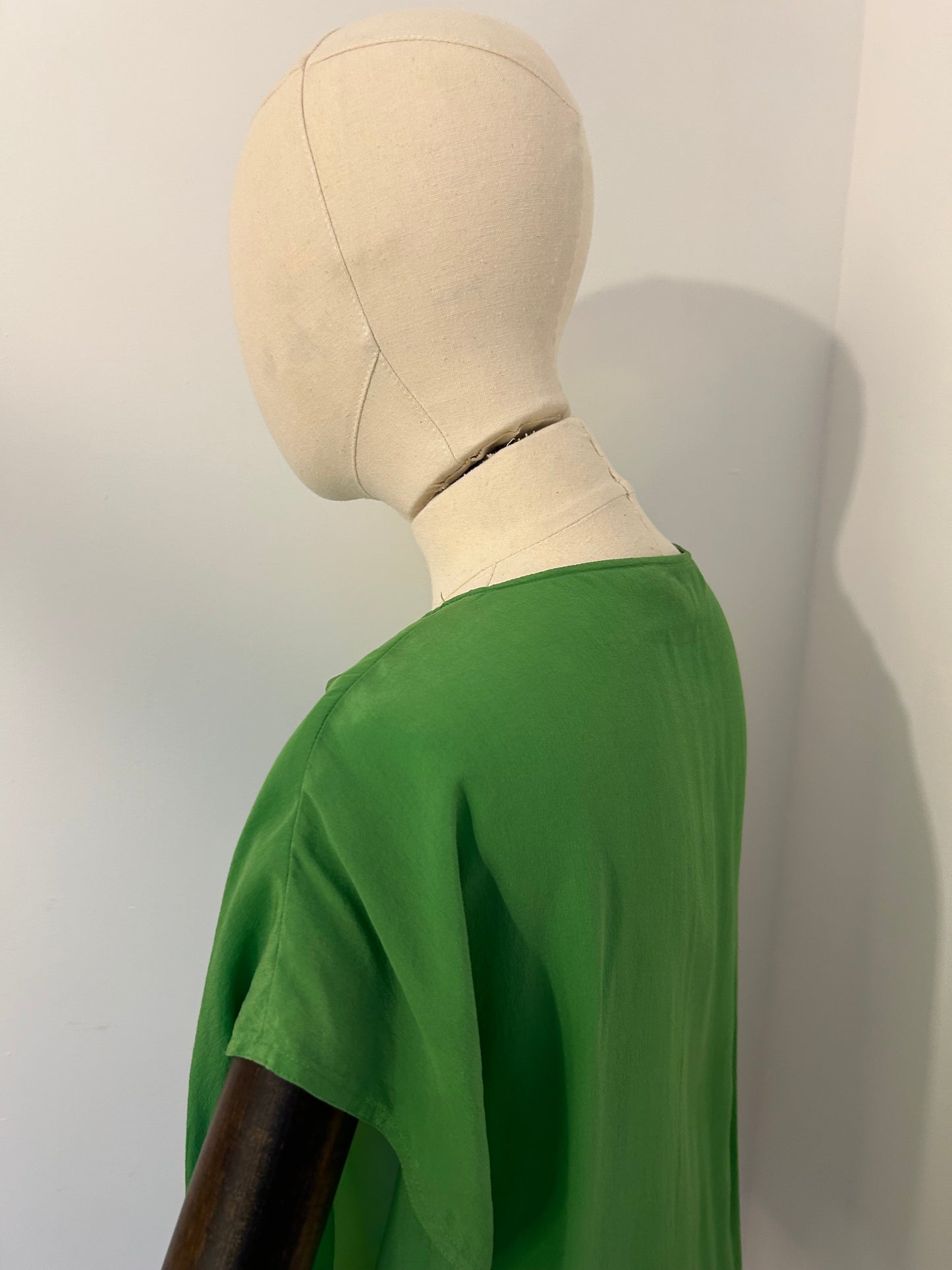 Bright Green Silk Top