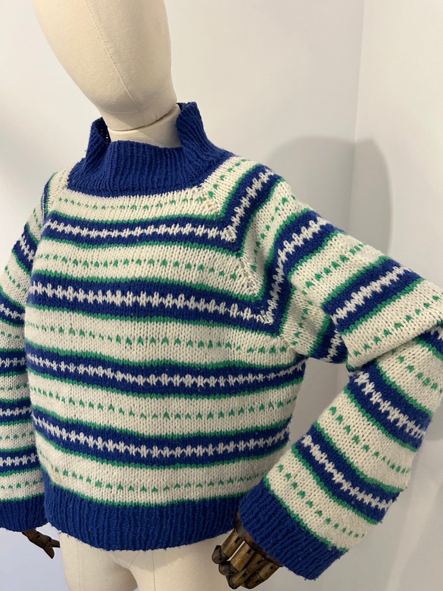 Knitted Blue Striped jumper