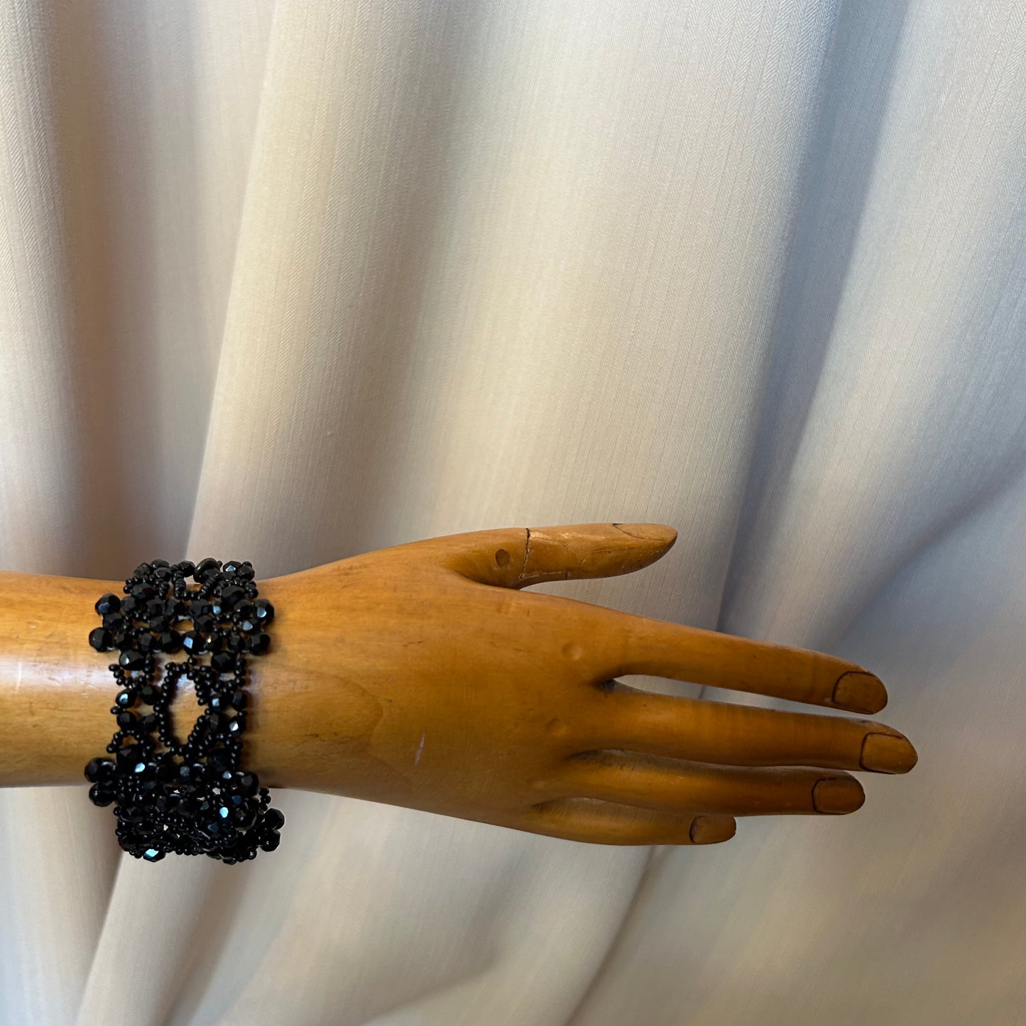 Black Beaded Bracelet