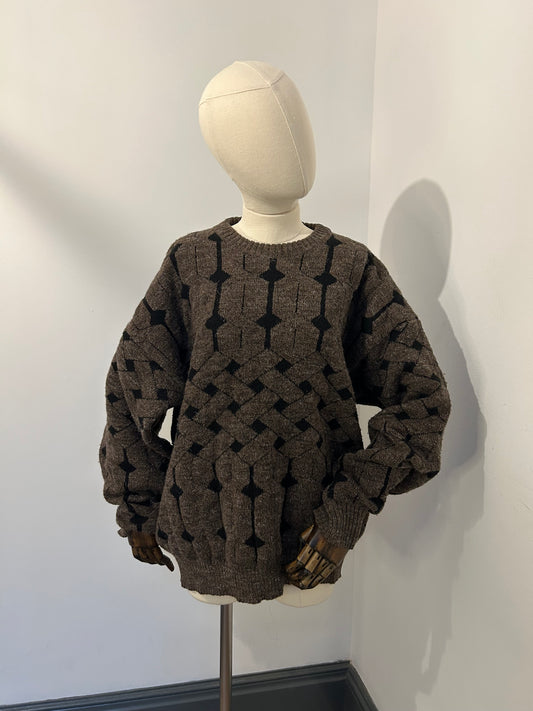 Chocolate Brown Knit Jumper