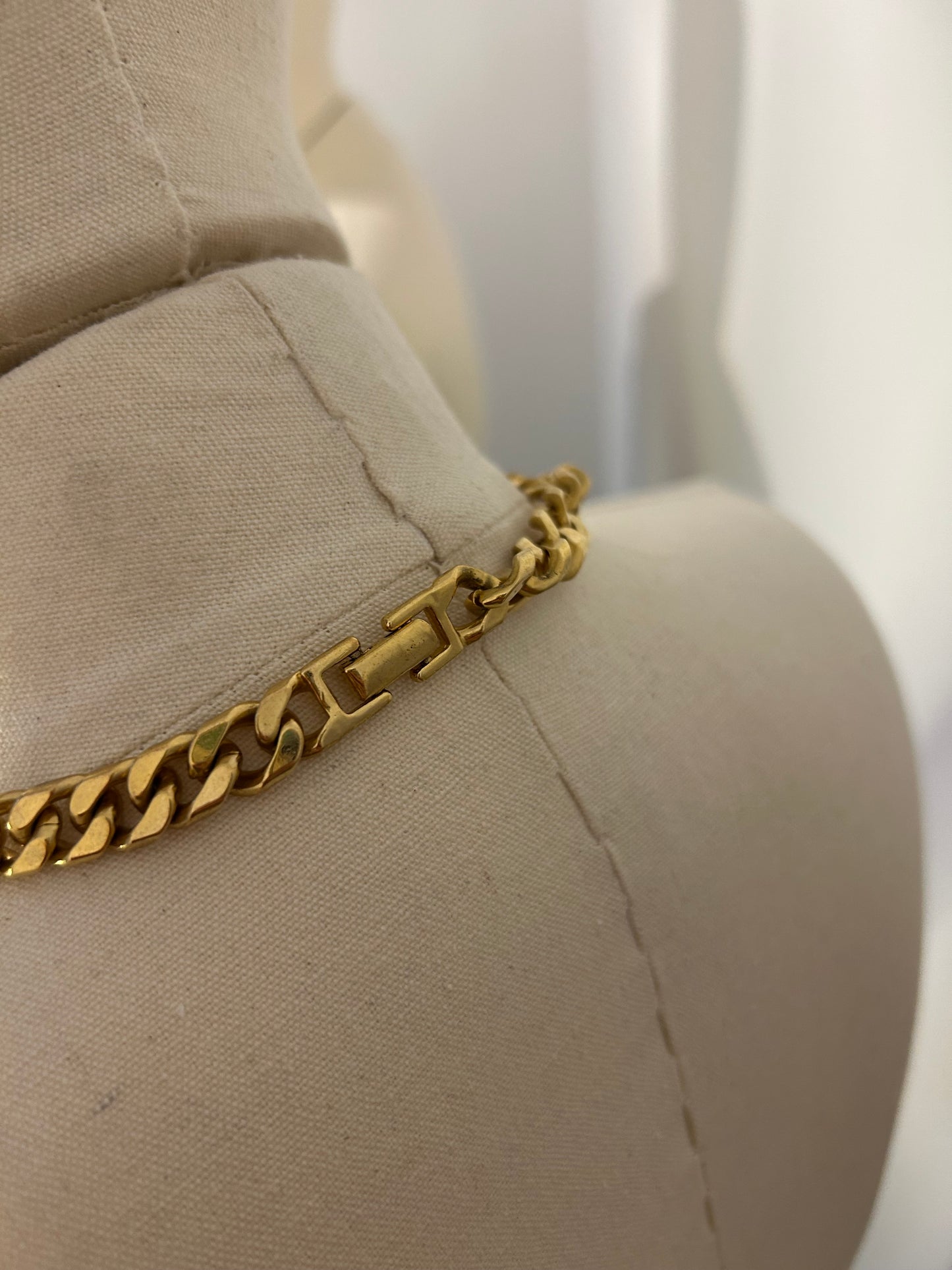 Gold Tone Curb Chain