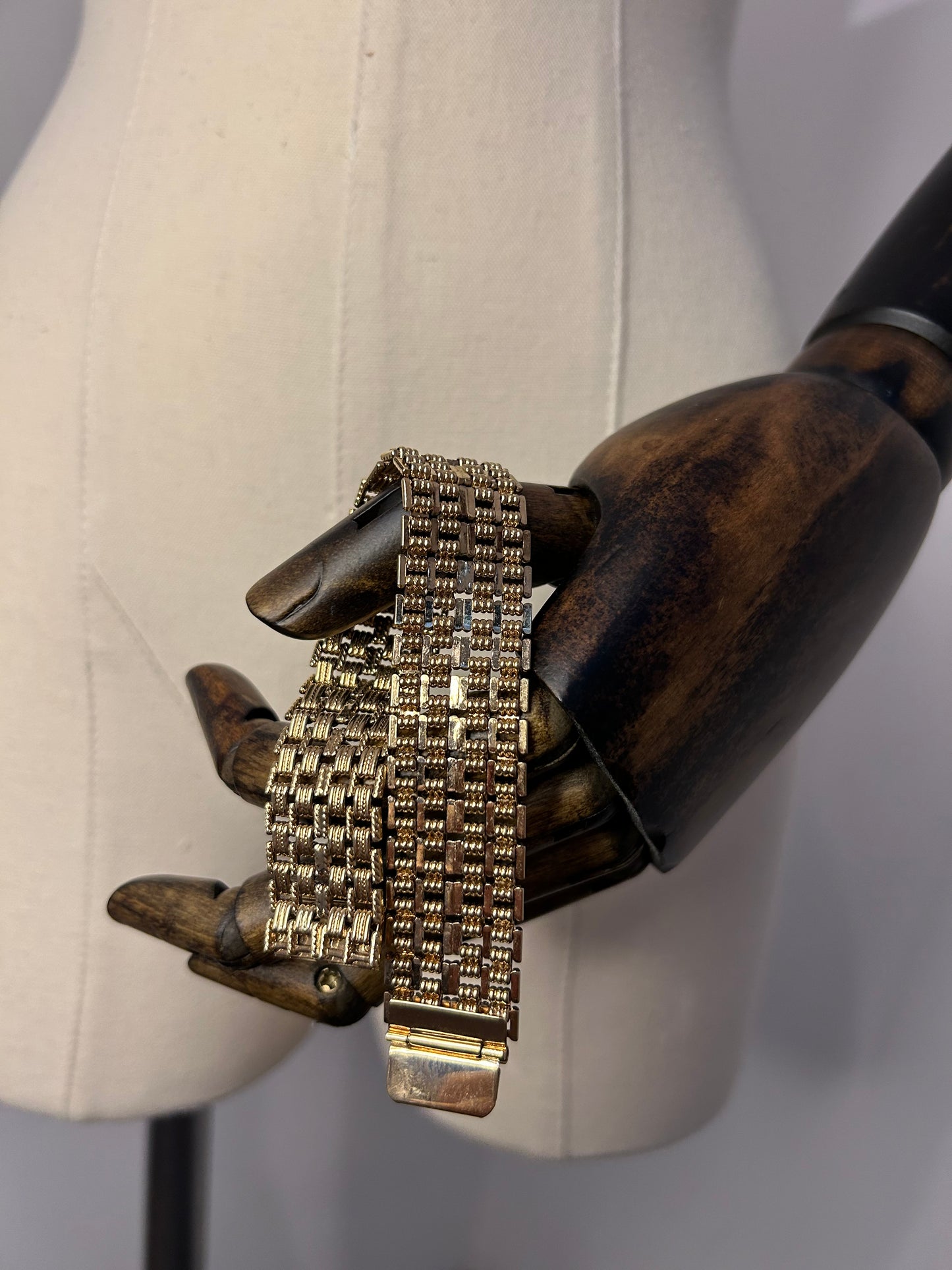 Statement Gold Tone Chain Link Bracelet