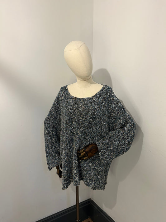 Eskandar Blue Knit Jumper