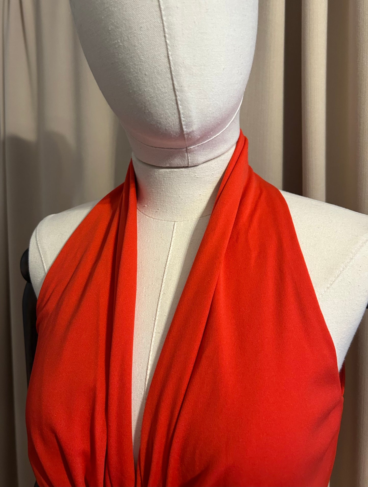 Orange Gown With Turquoise