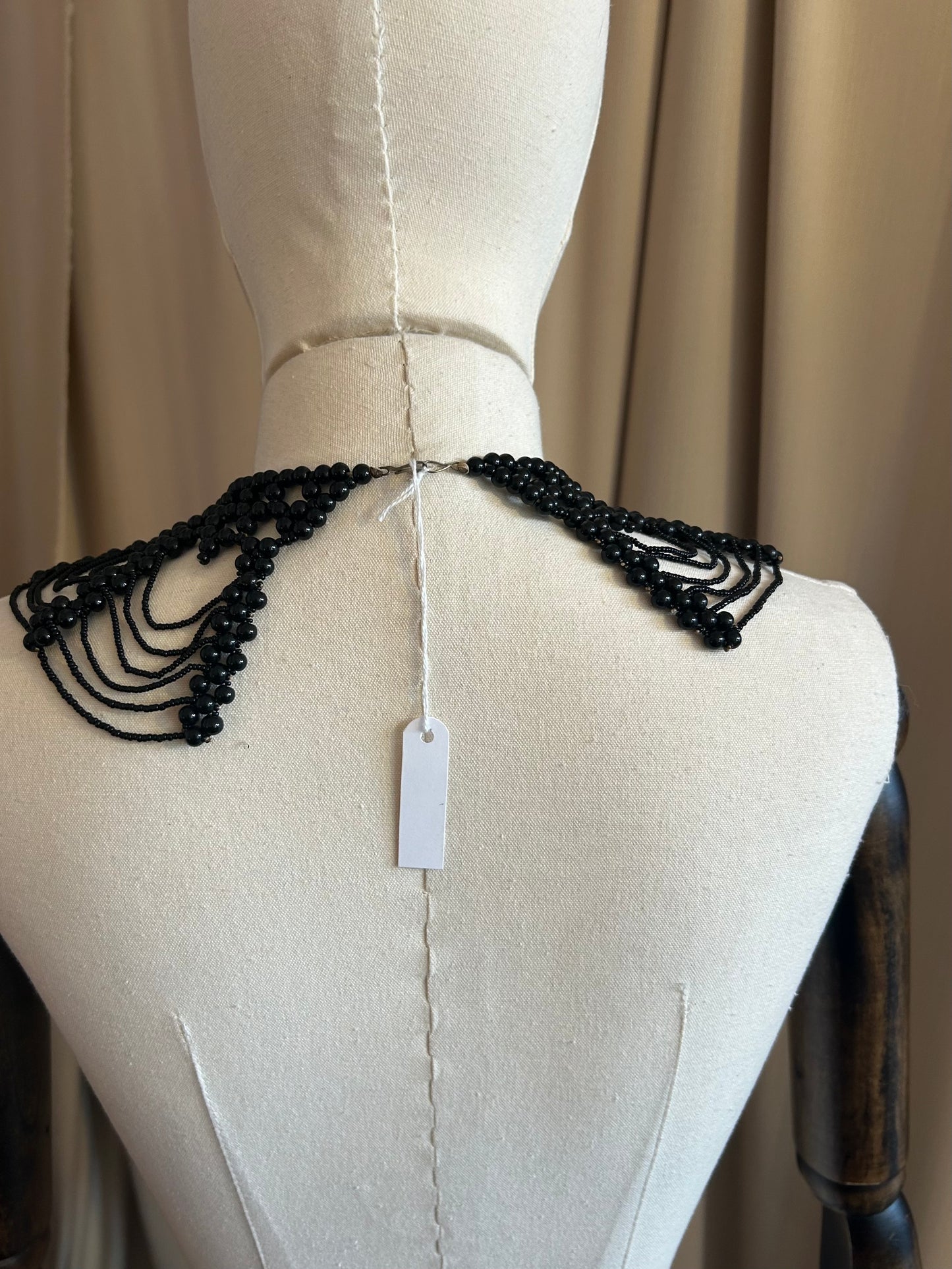 Black Beaded Collar