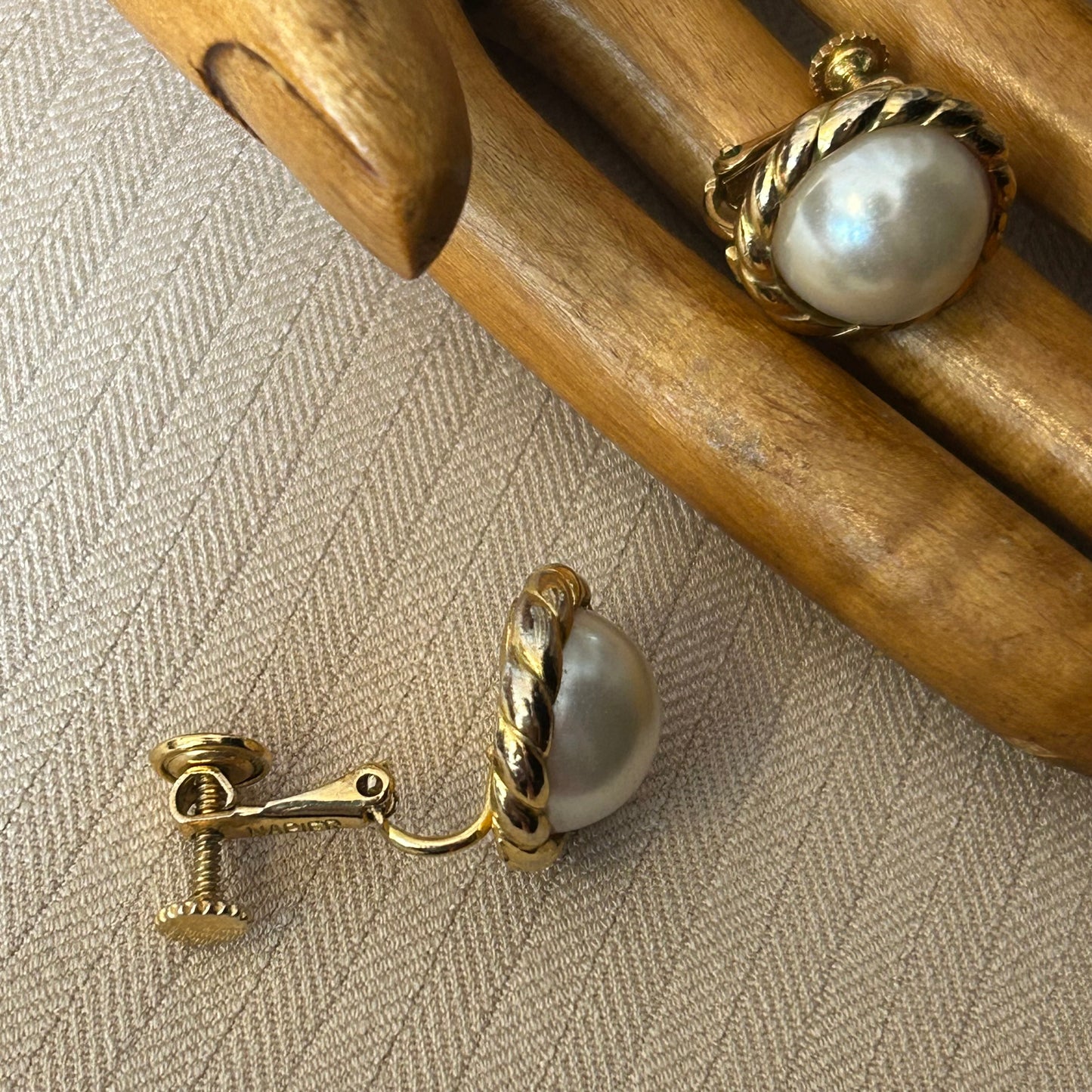 Napier Faux Pearl Clip On