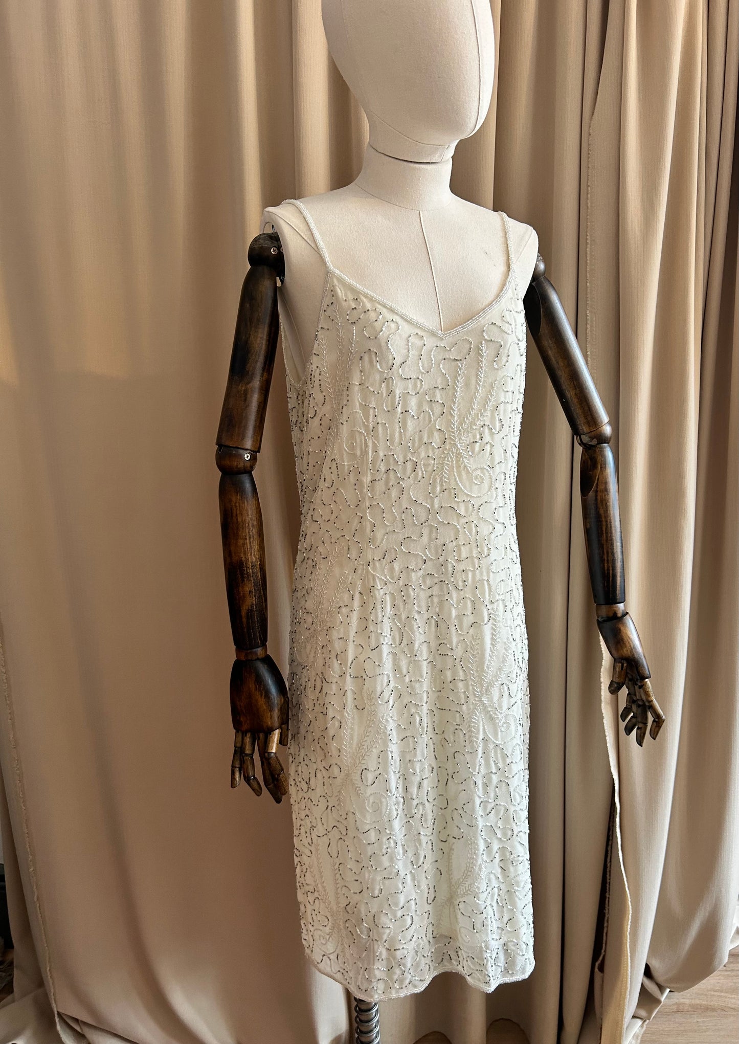 Beaded Bridal Shift Dress