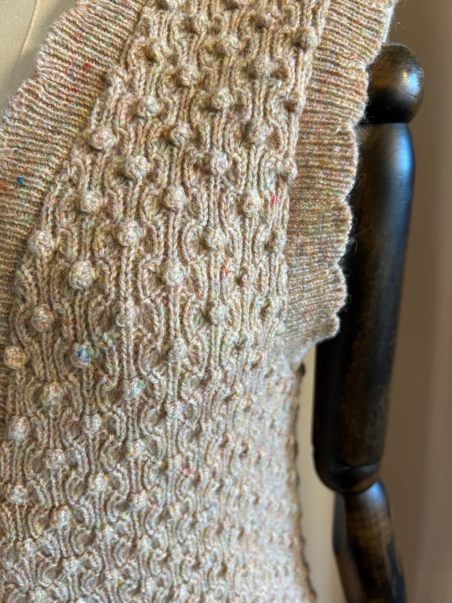 Caramel Popcorn Knit Waistcoat