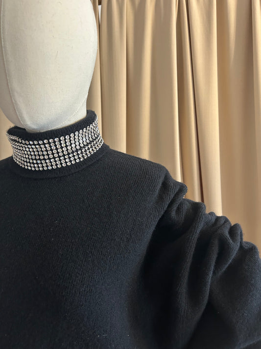 Alexander Wang Rhinestone Rollneck