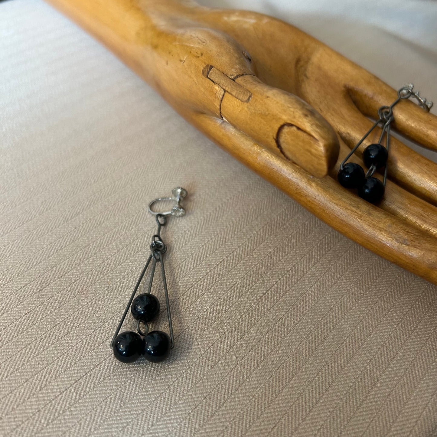 Black Droplet Earrings