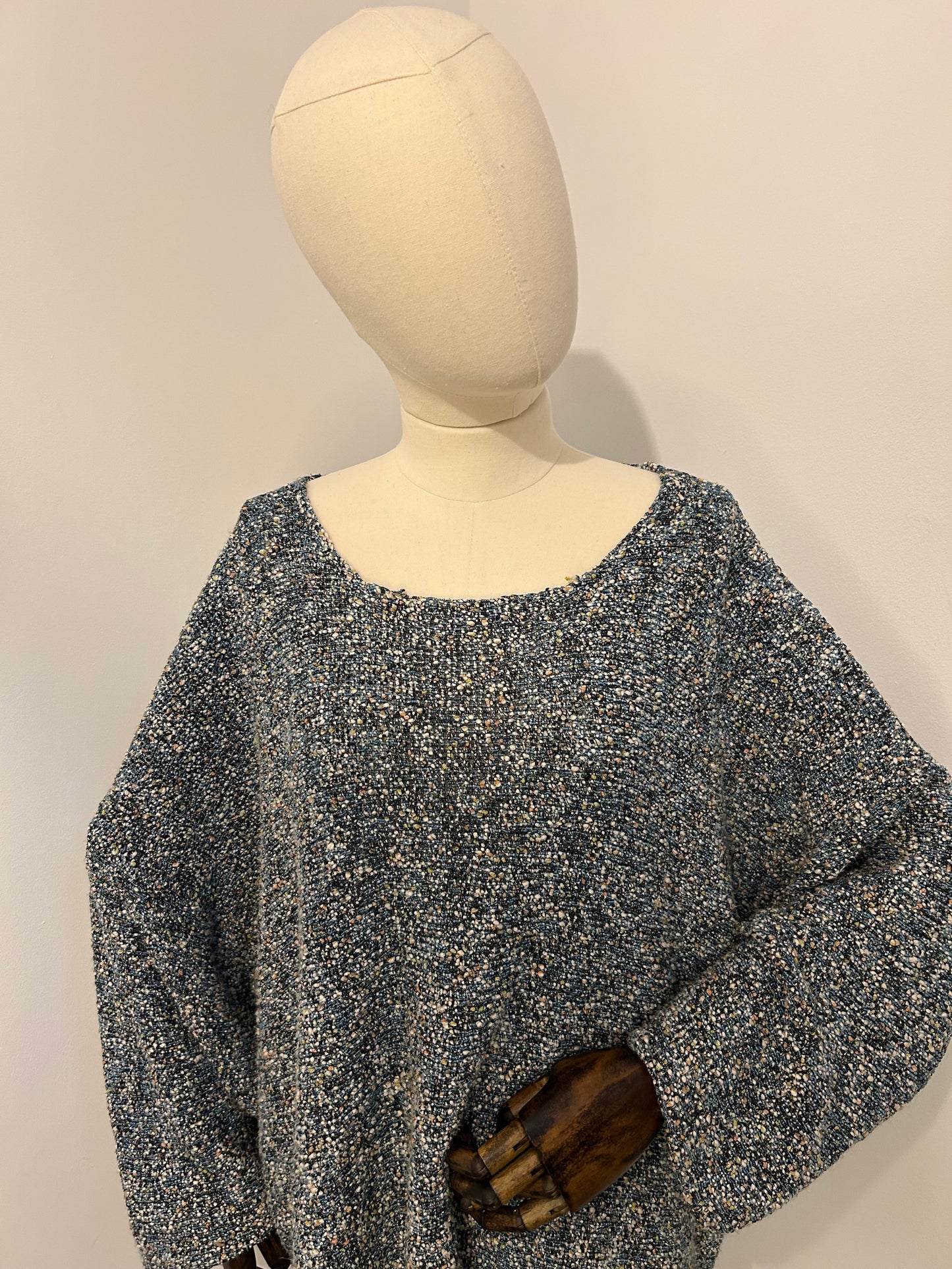 Eskandar Blue Knit Jumper