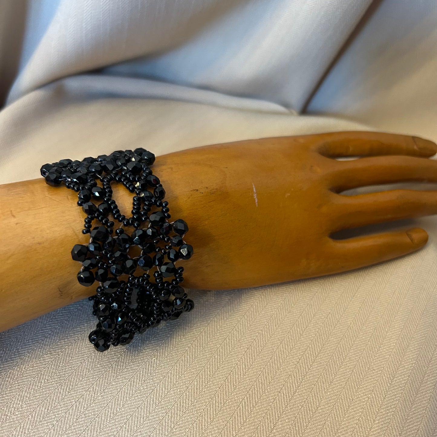 Black Beaded Bracelet