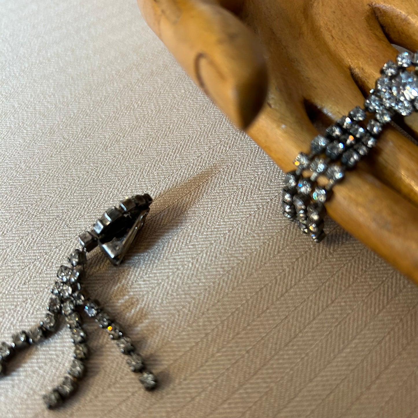 Rhinestone Drop Clip Ons