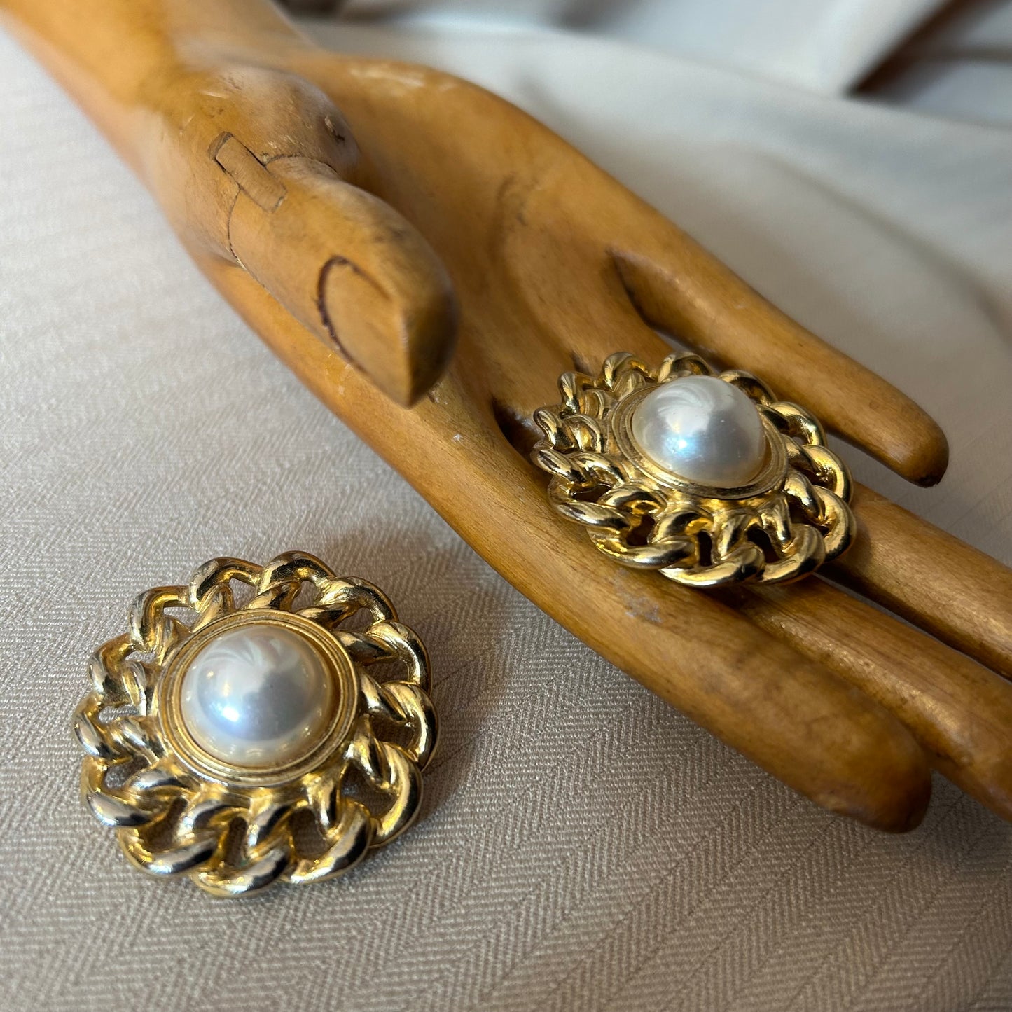 Pearl Centred Statement Clip Ons