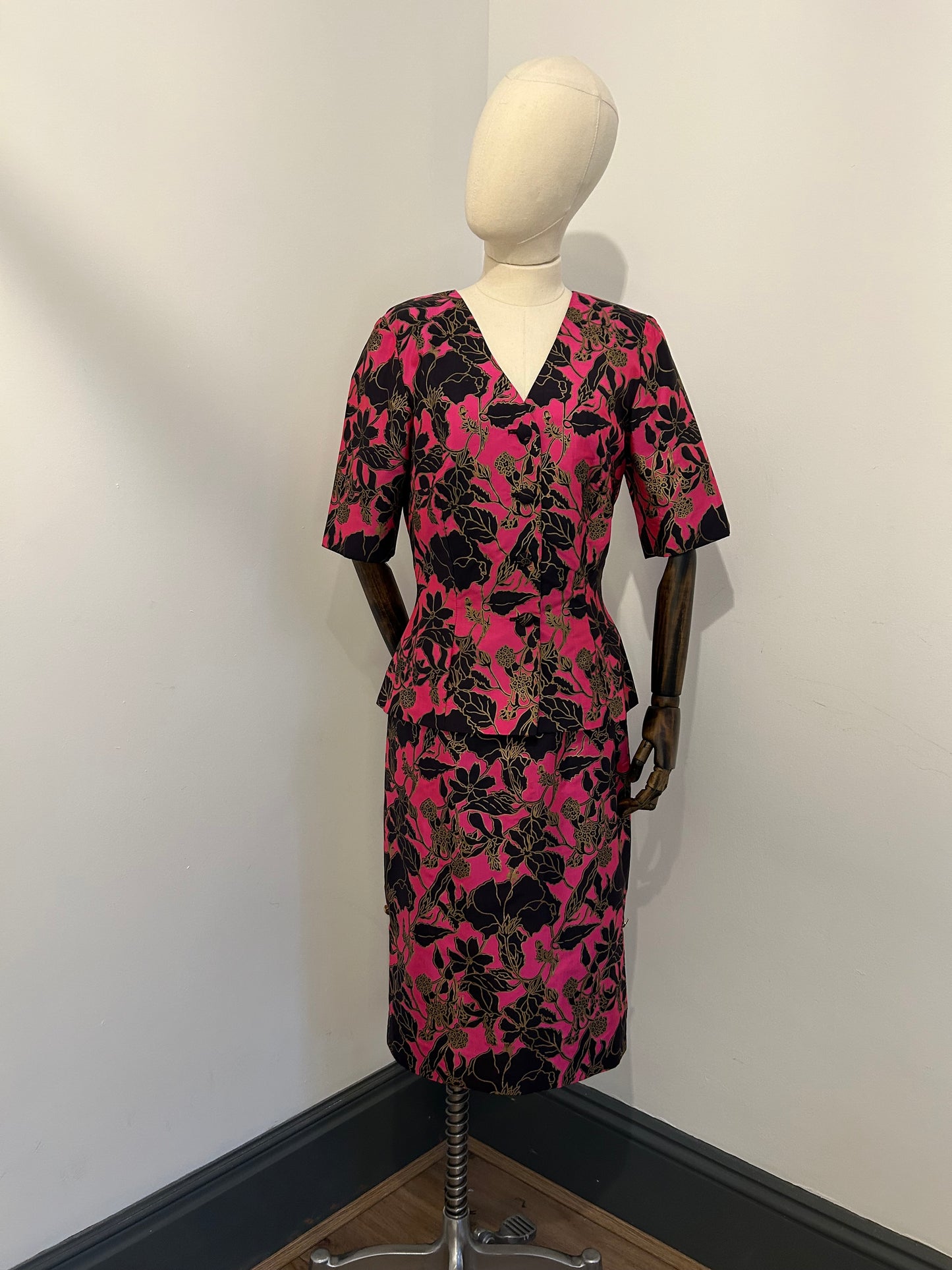 Hot Pink Floral Two Piece