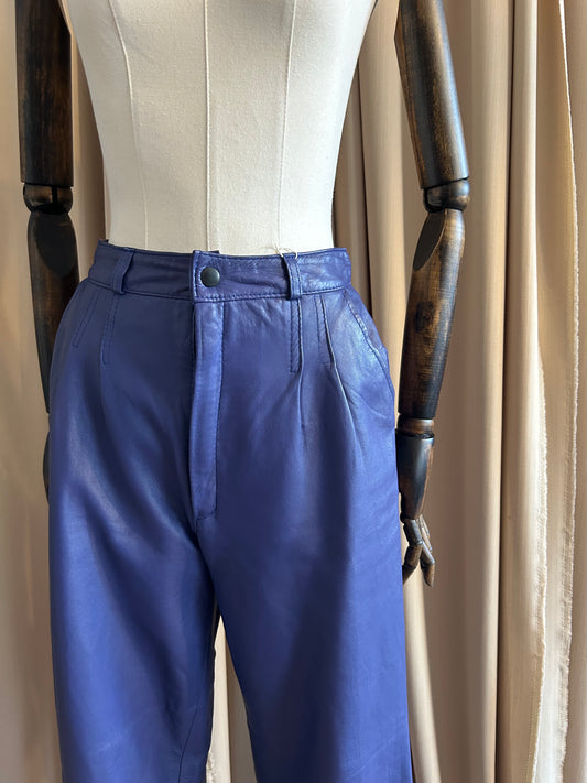 Purple Leather Trousers