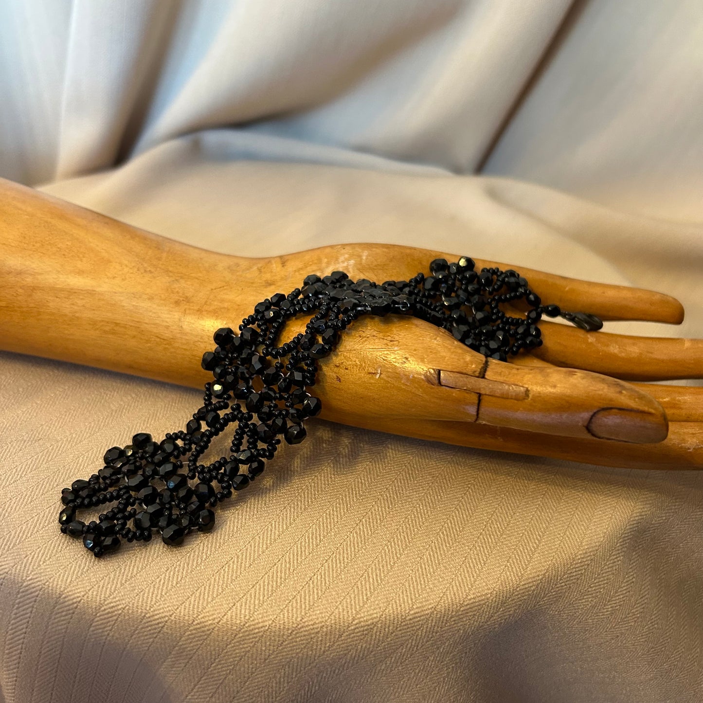 Black Beaded Bracelet