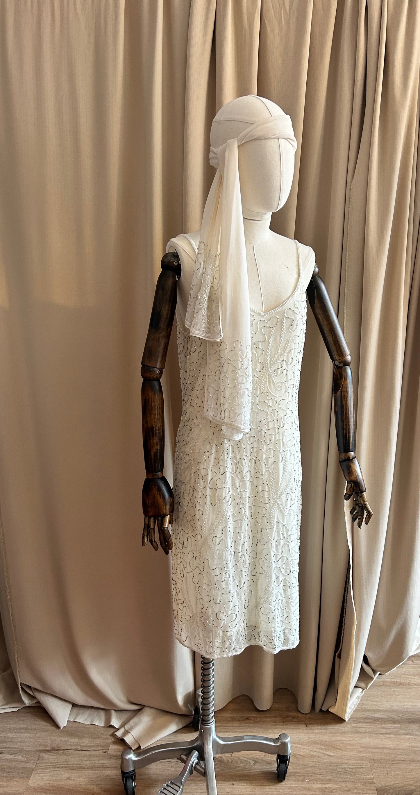 Beaded Bridal Shift Dress