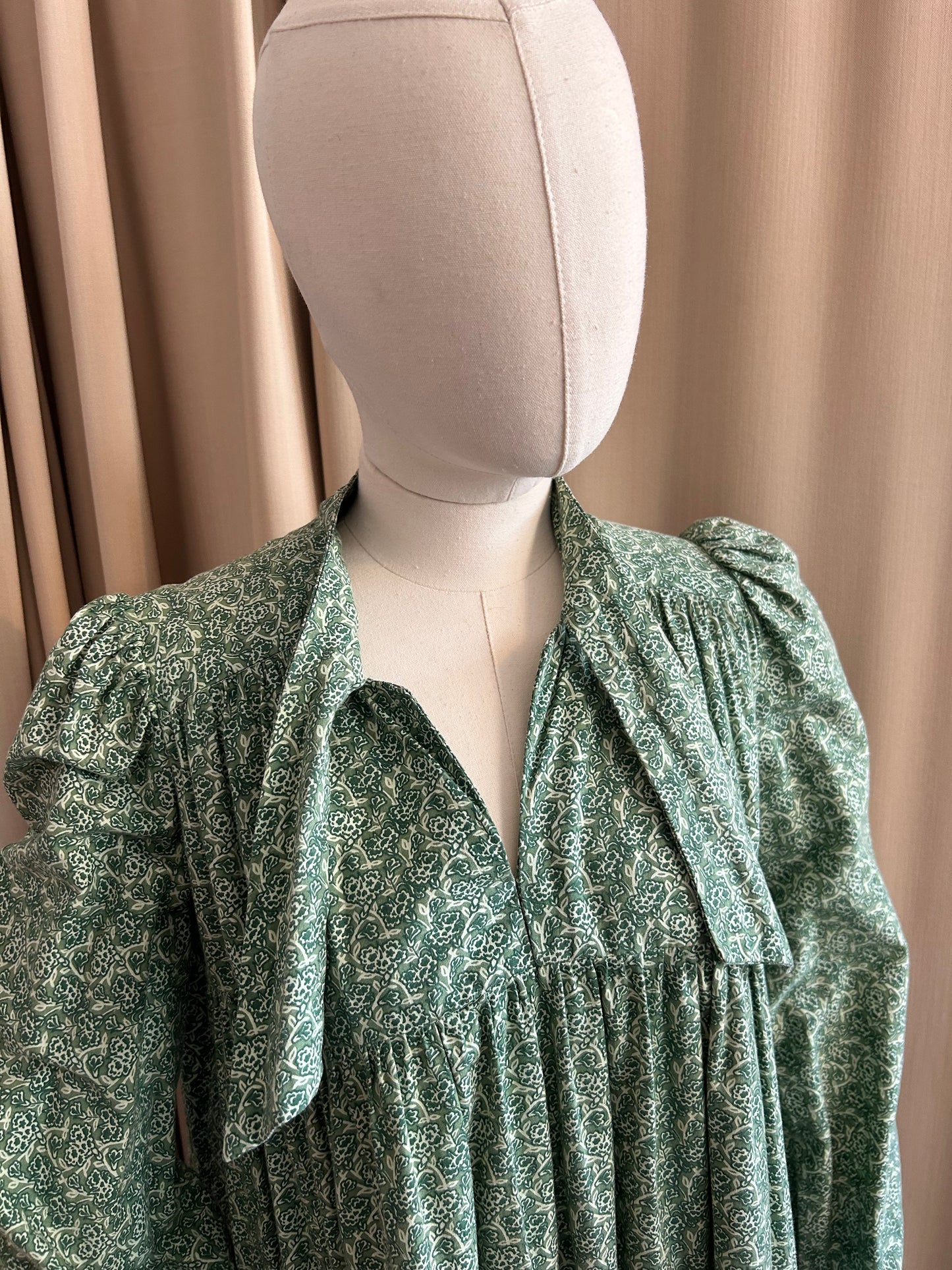 Green Floral Prairie Babydoll