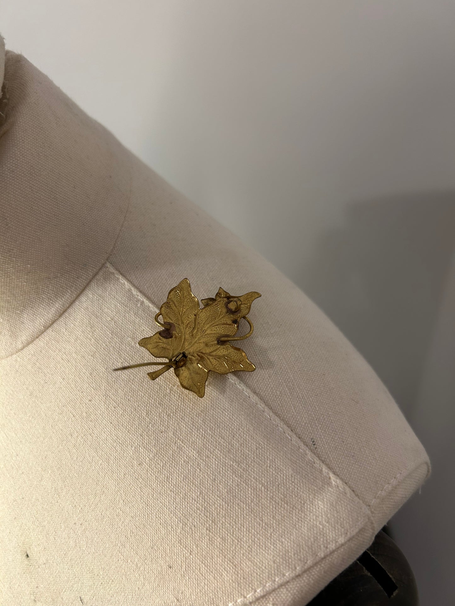 Leaf and Flowers Brooch