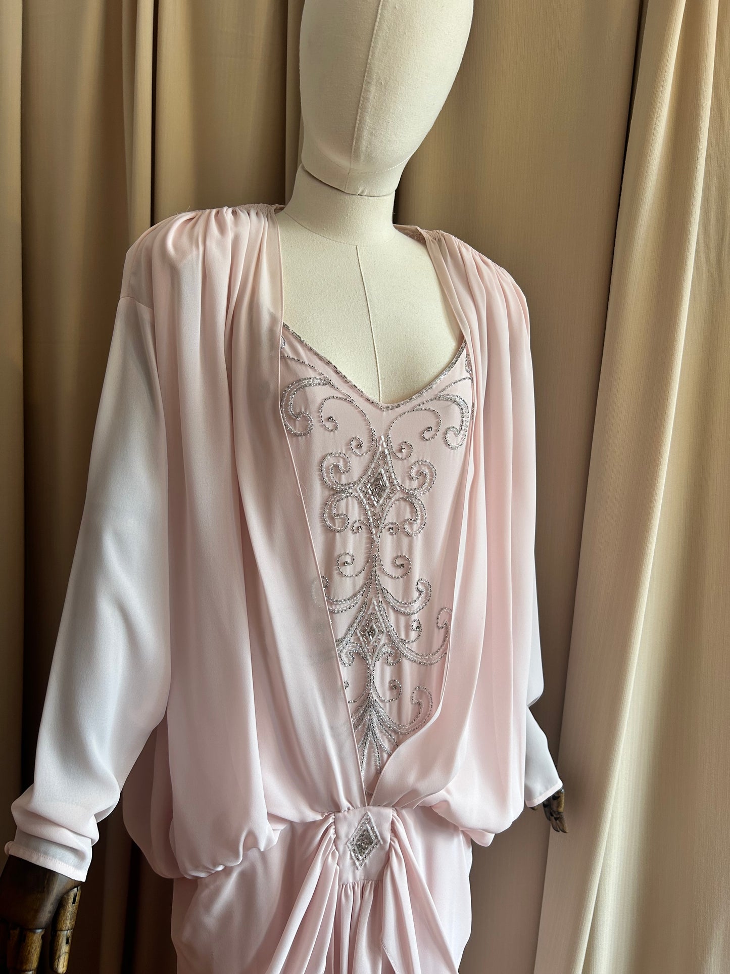 Dusty Pink Beaded Gown