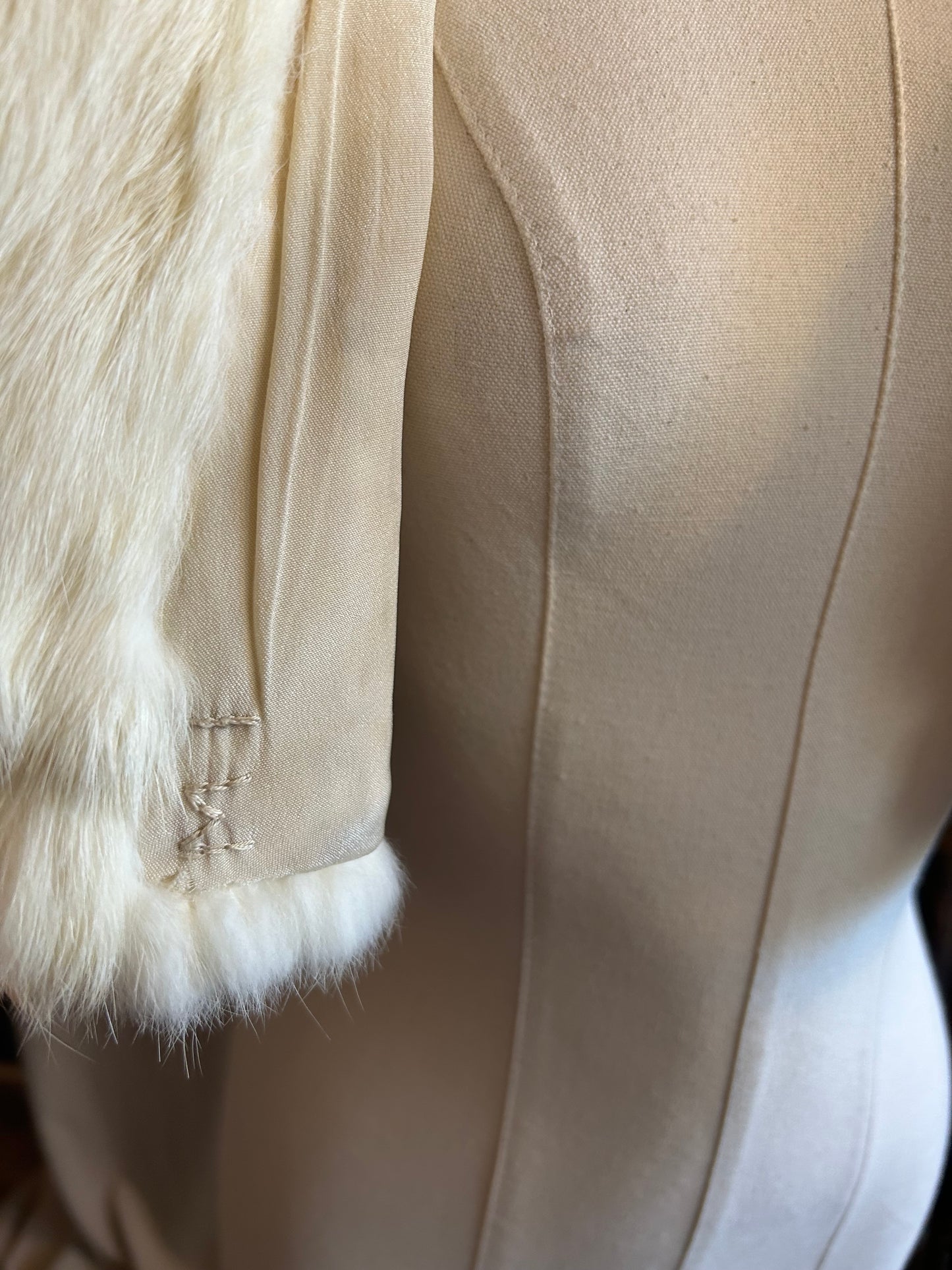 Cream Rabbit Fur Capelet