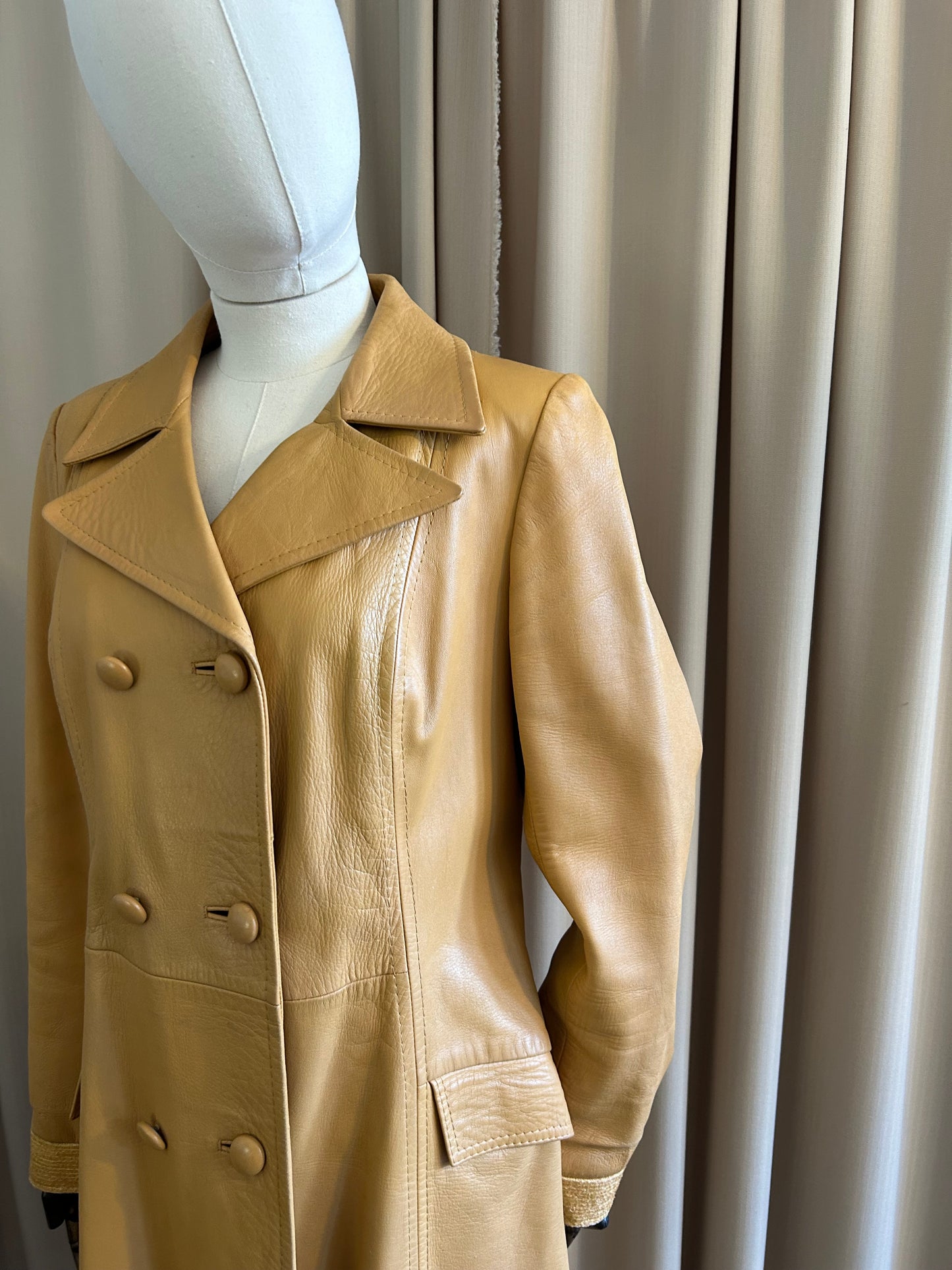 Butter Leather Trench