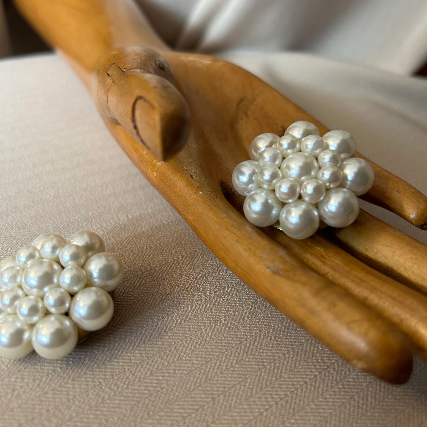 Pearl Cluster Clip Ons