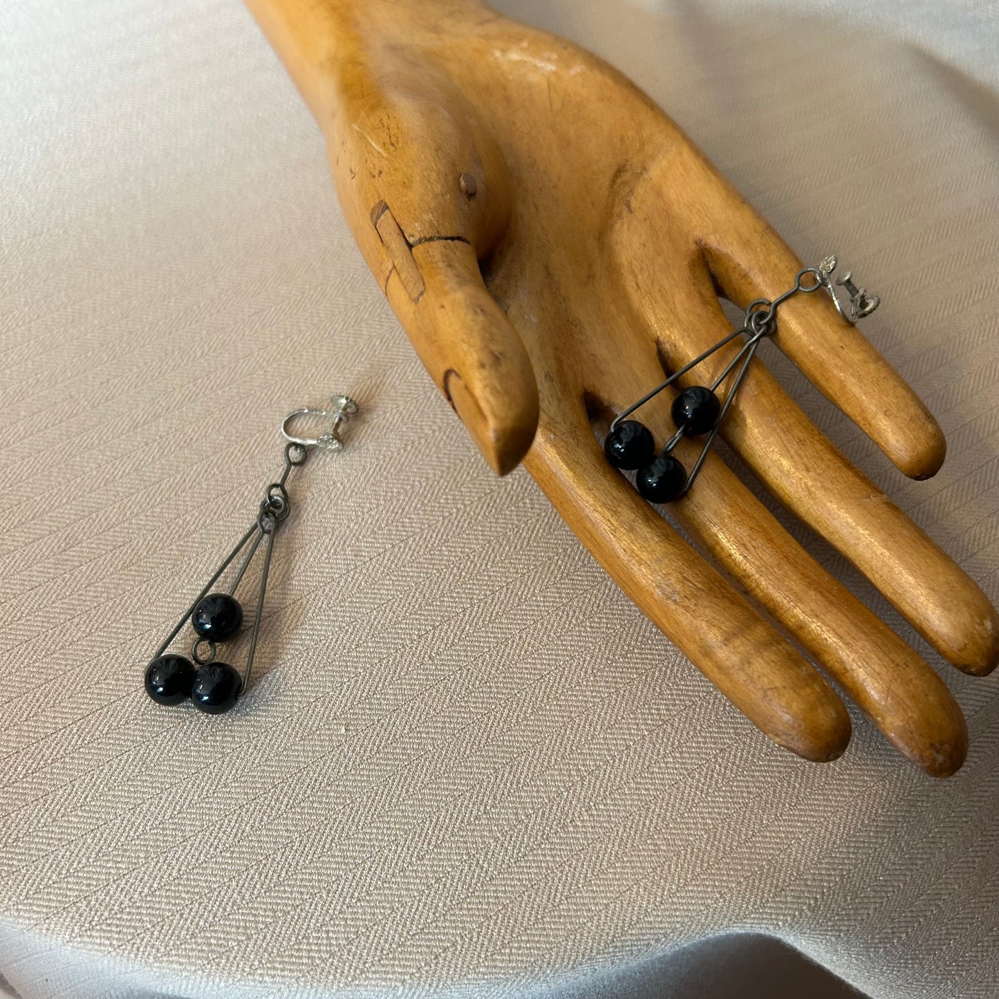 Black Droplet Earrings