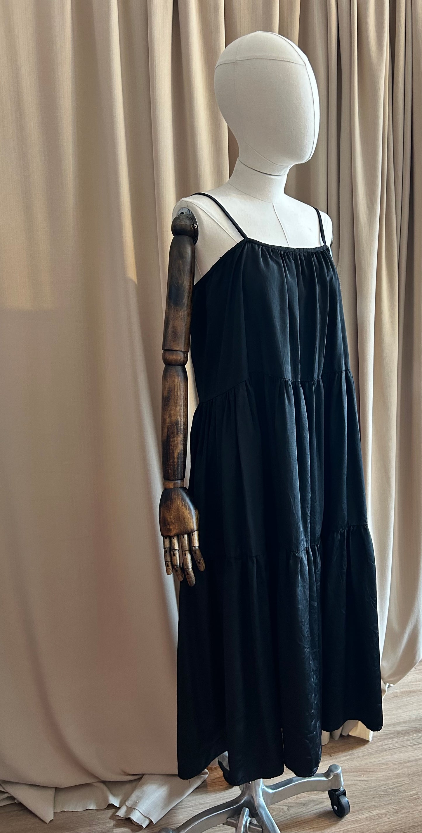 Tiered Black Dress