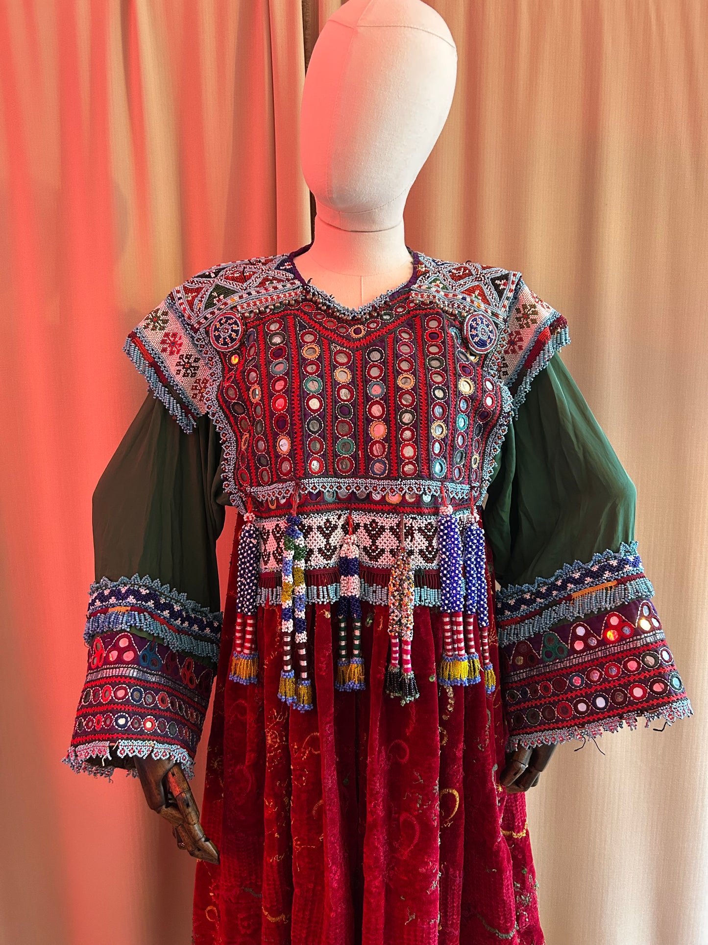 Antique Embroidered Kuchi Dress