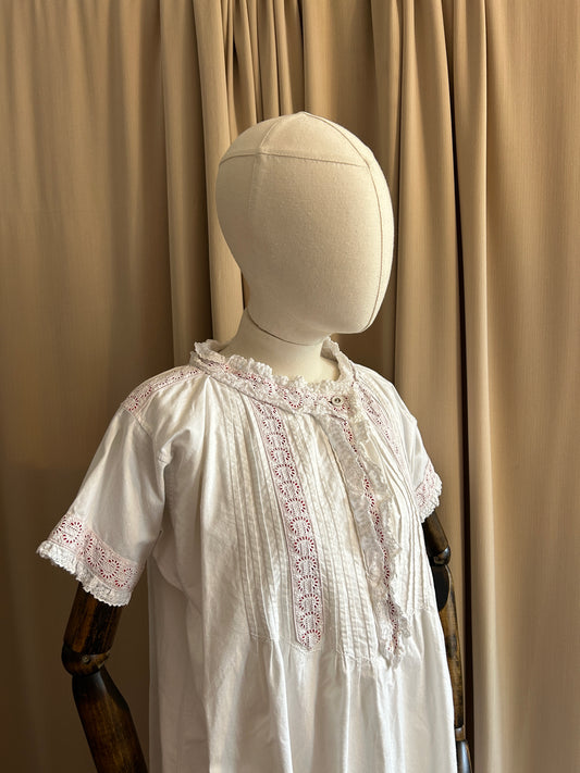 French Nightgown with Red Banding