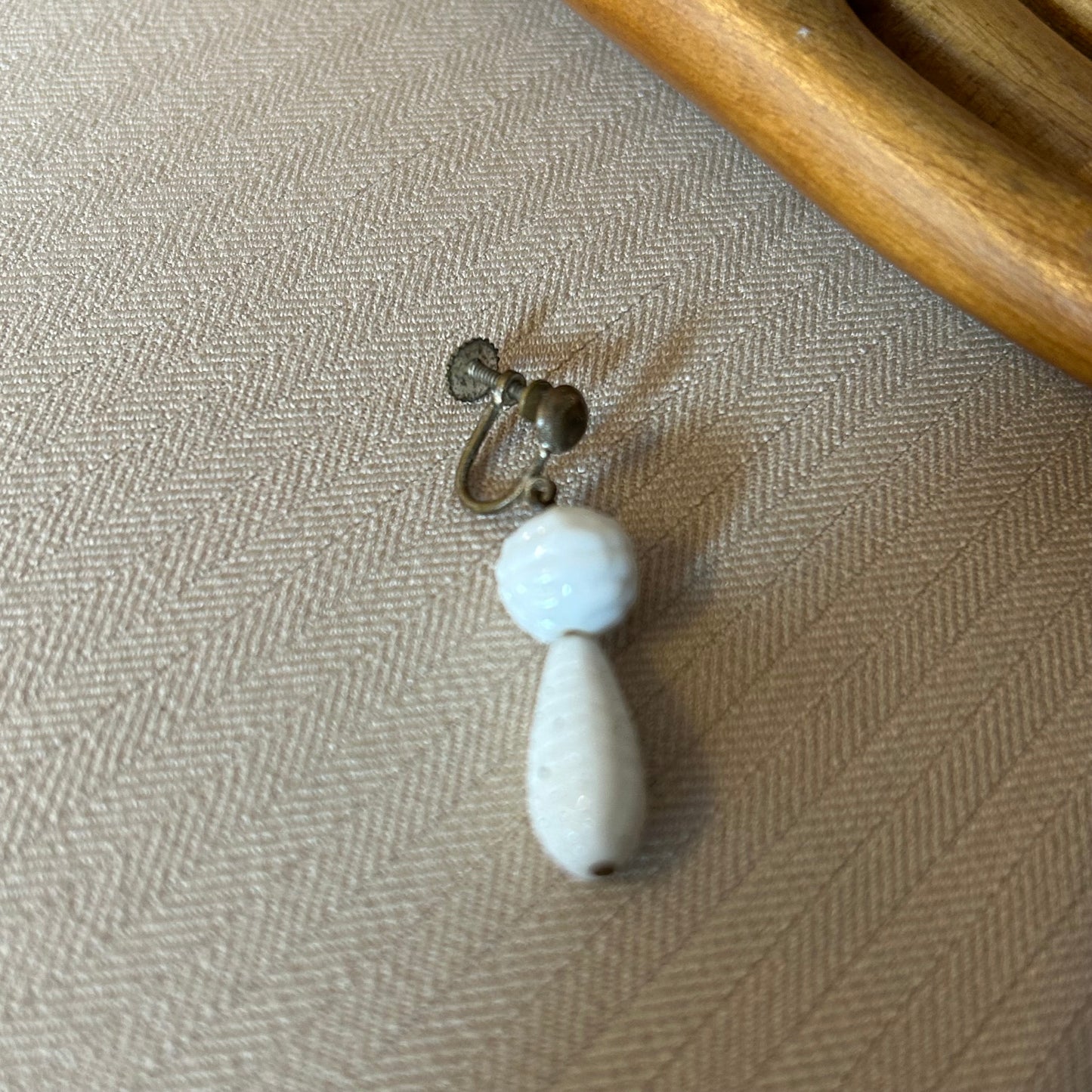Milk Glass Earrings