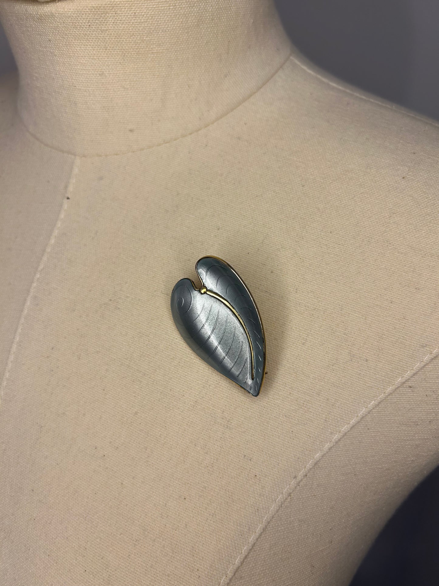 Norwegian Silver Leaf Brooch