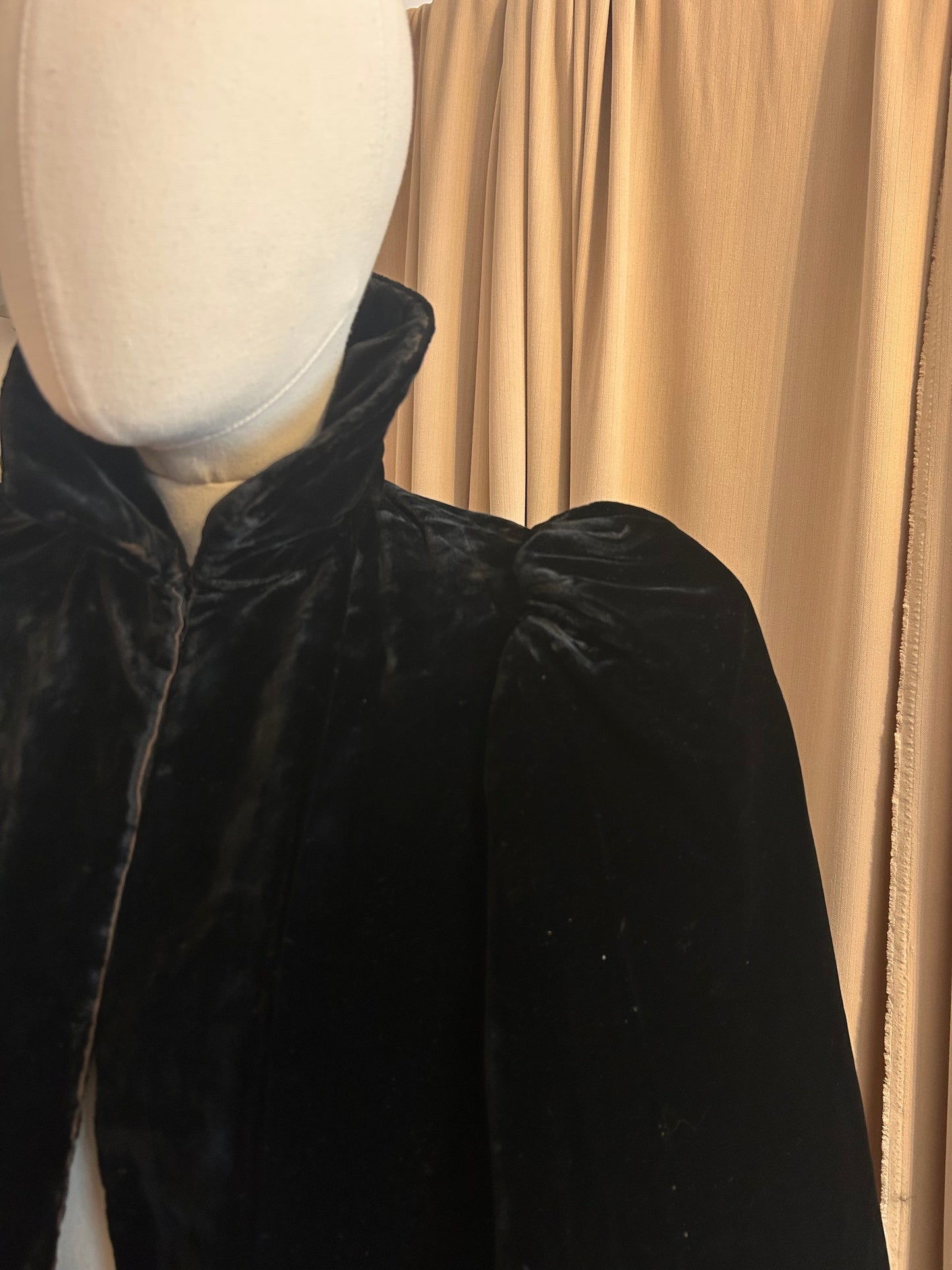 Victorian Silk Velvet Mourning cape