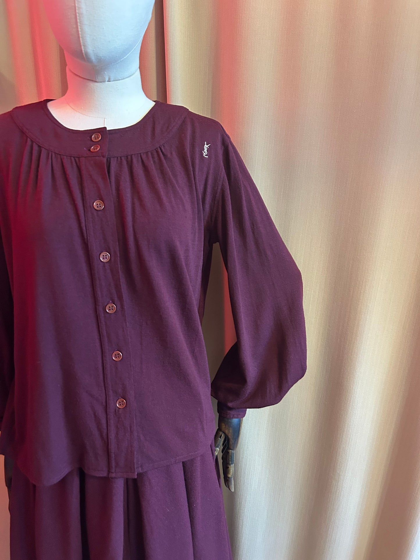 YSL Burgundy Two Piece