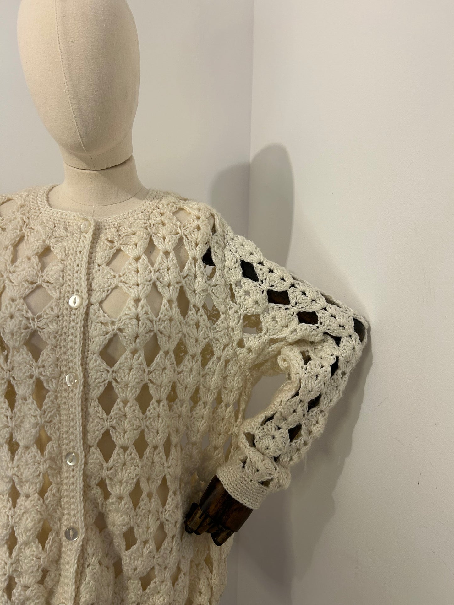 White Crochet Cardigan