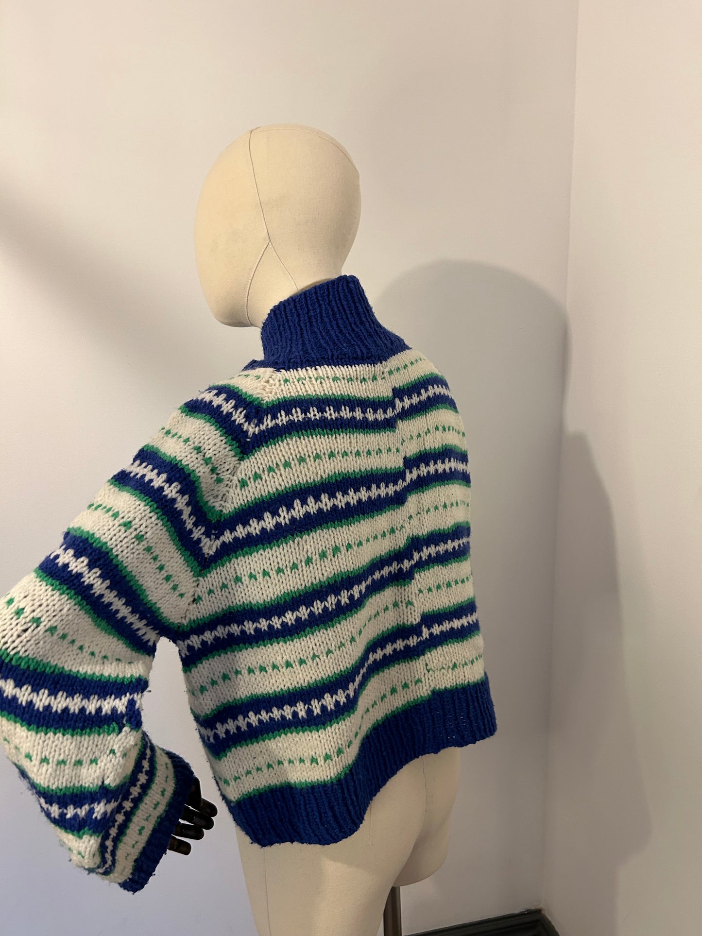 Knitted Blue Striped jumper