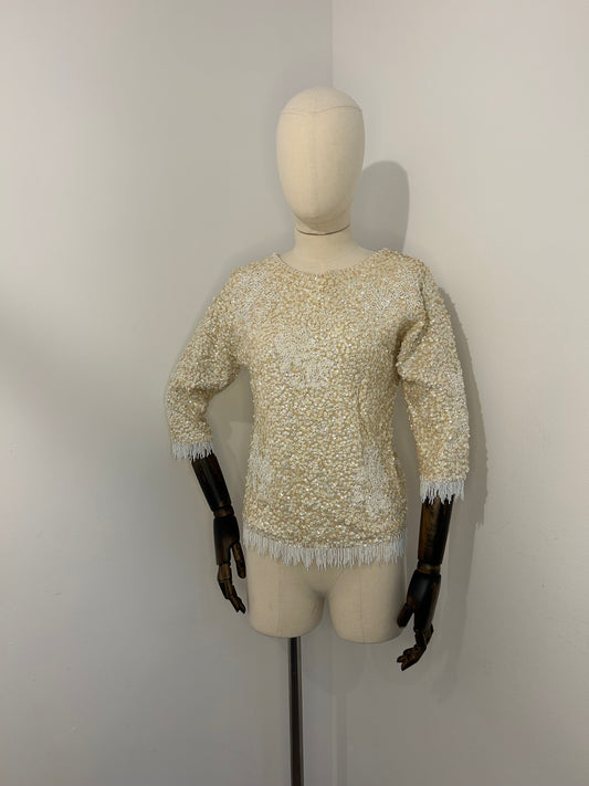 Cream Sequin jumper