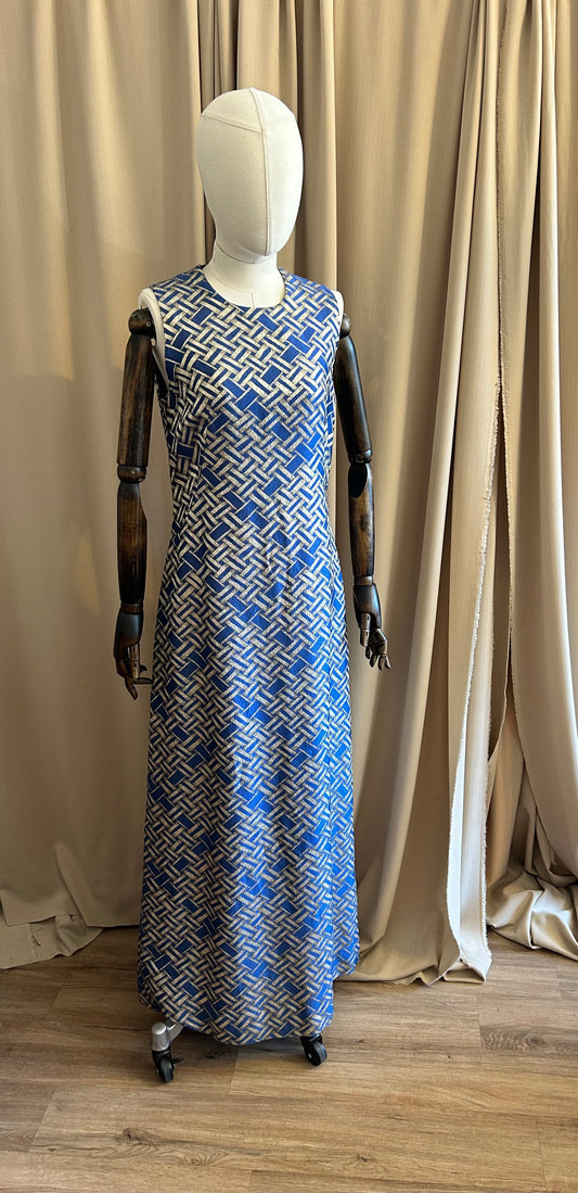 Blue and Gold 60s Gown