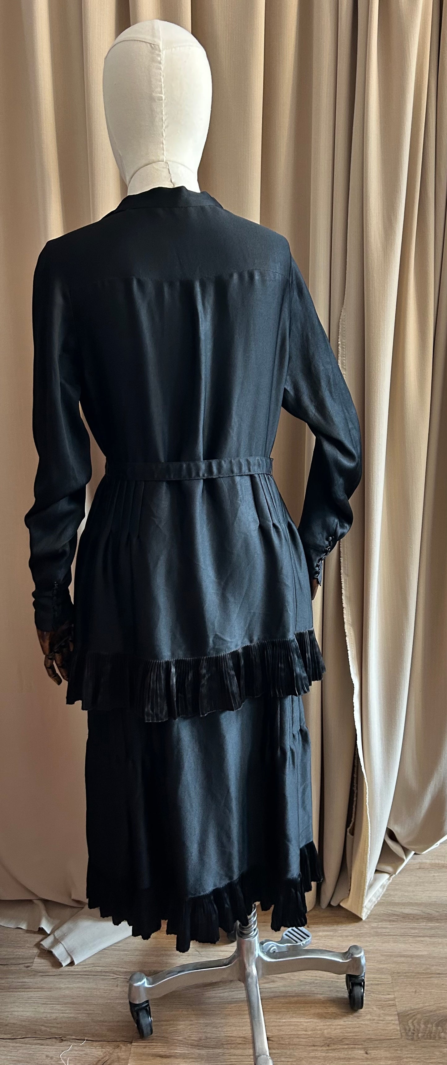 20s Ruffle Satin Dress