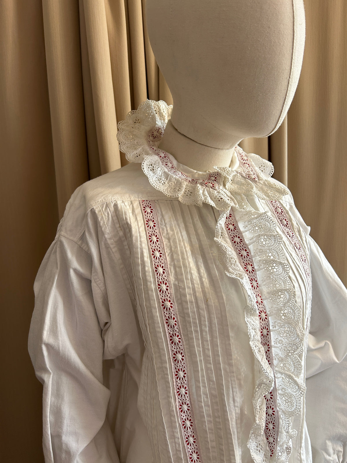 French Nightgown with Red Banding