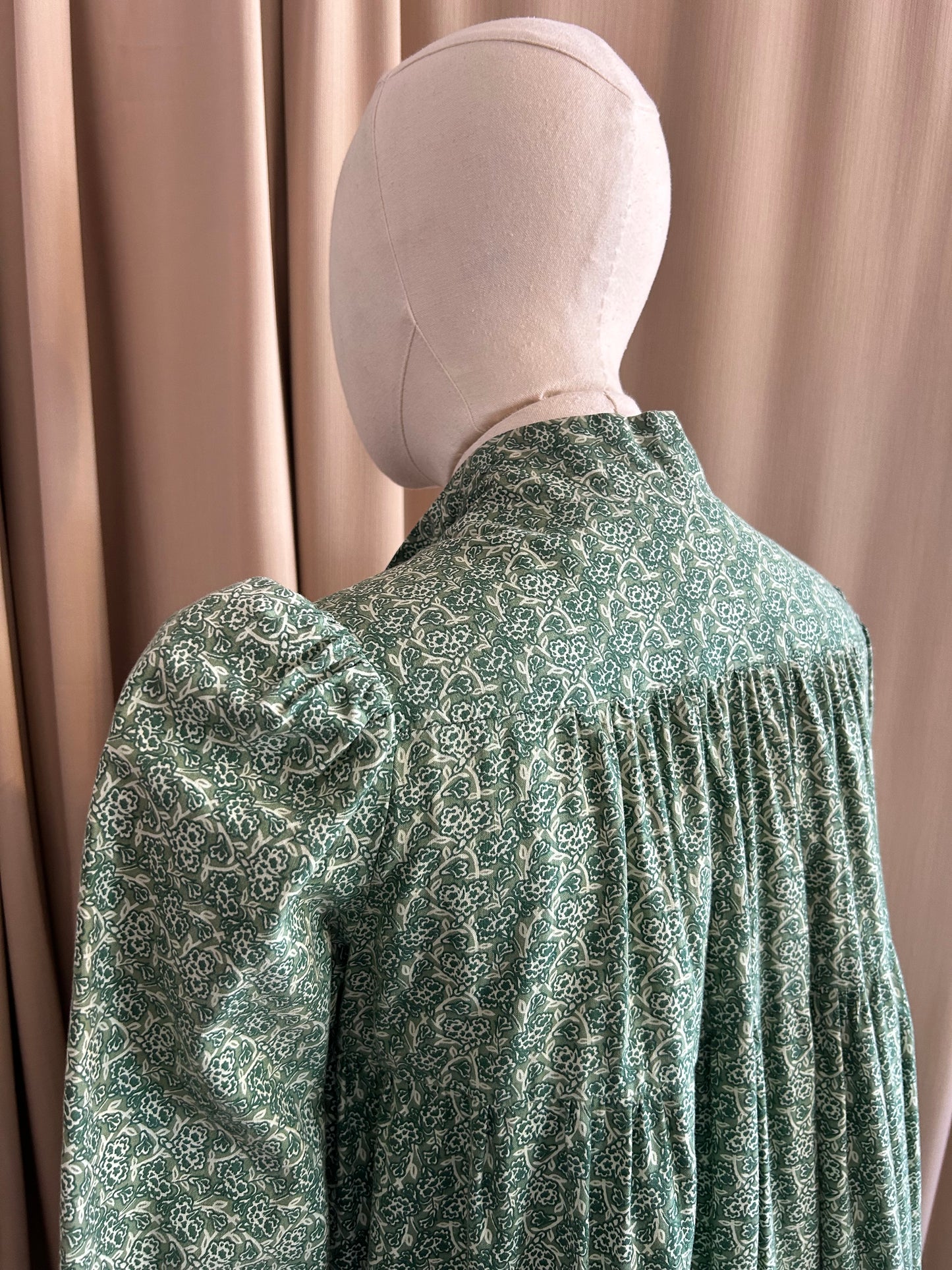 Green Floral Prairie Babydoll